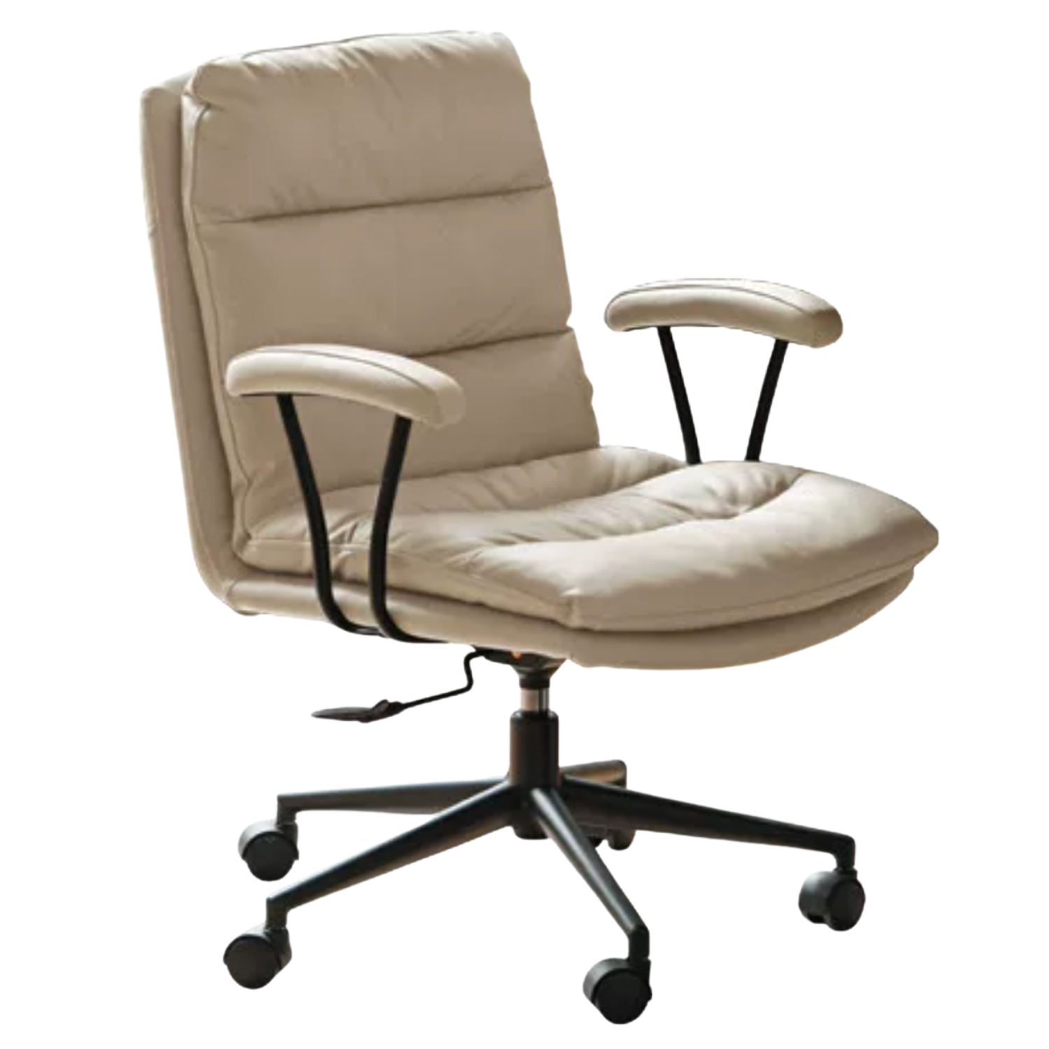 Organic Leather Office Ergonomic Liftable Chair