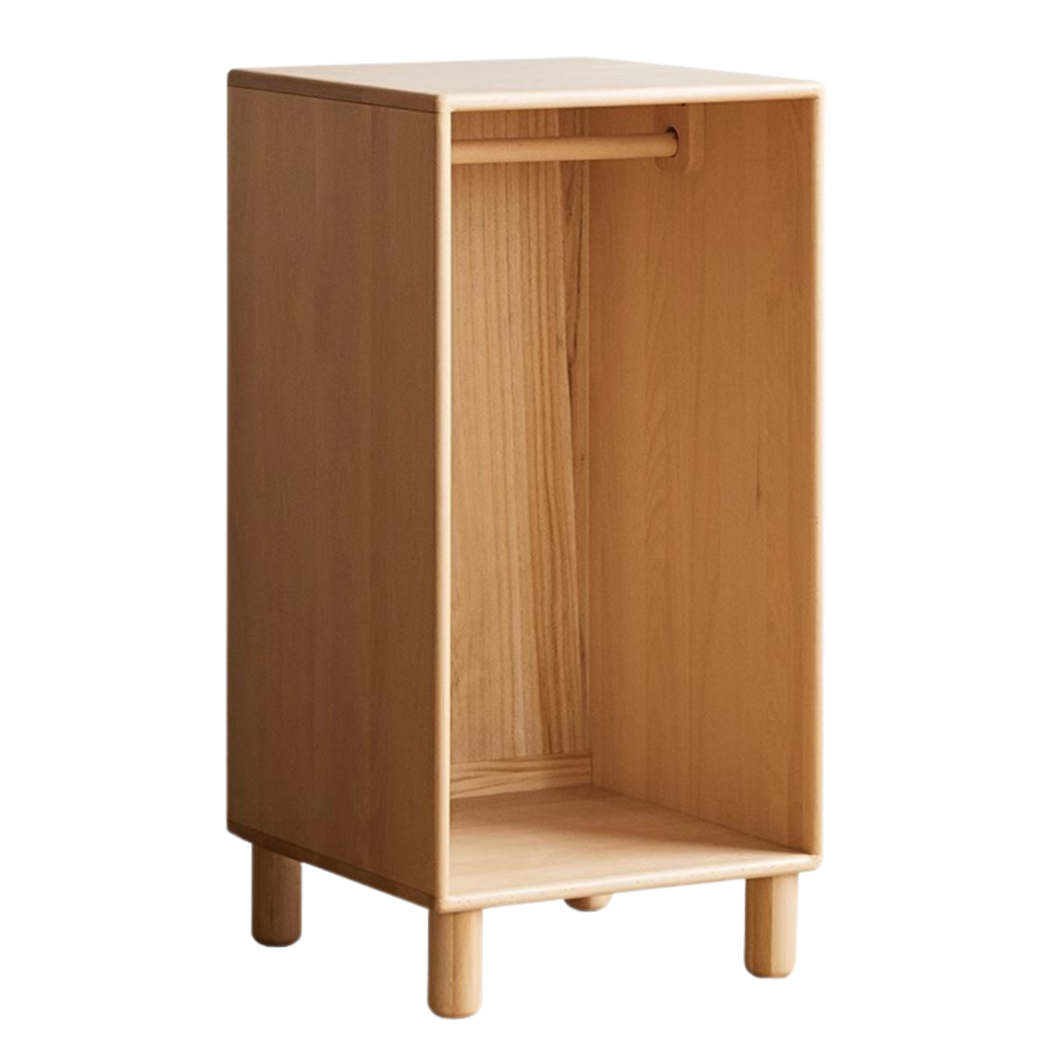 Beech, Rubber Solid Wood Children's Wardrobe,Combination Storage Cabinet