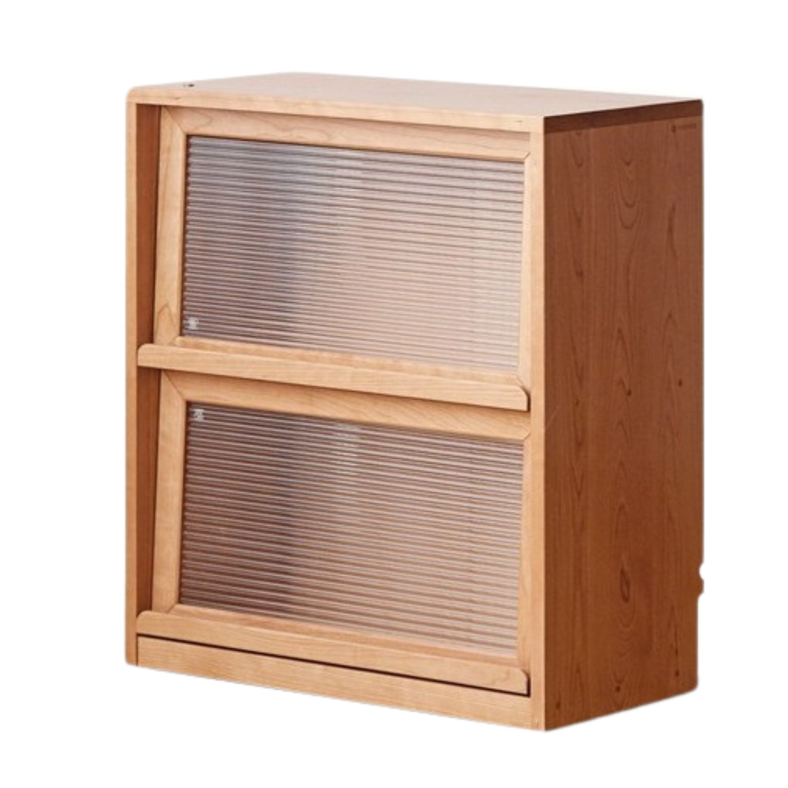 Cherry Solid Wood Vintage Floor Storage Bookcase