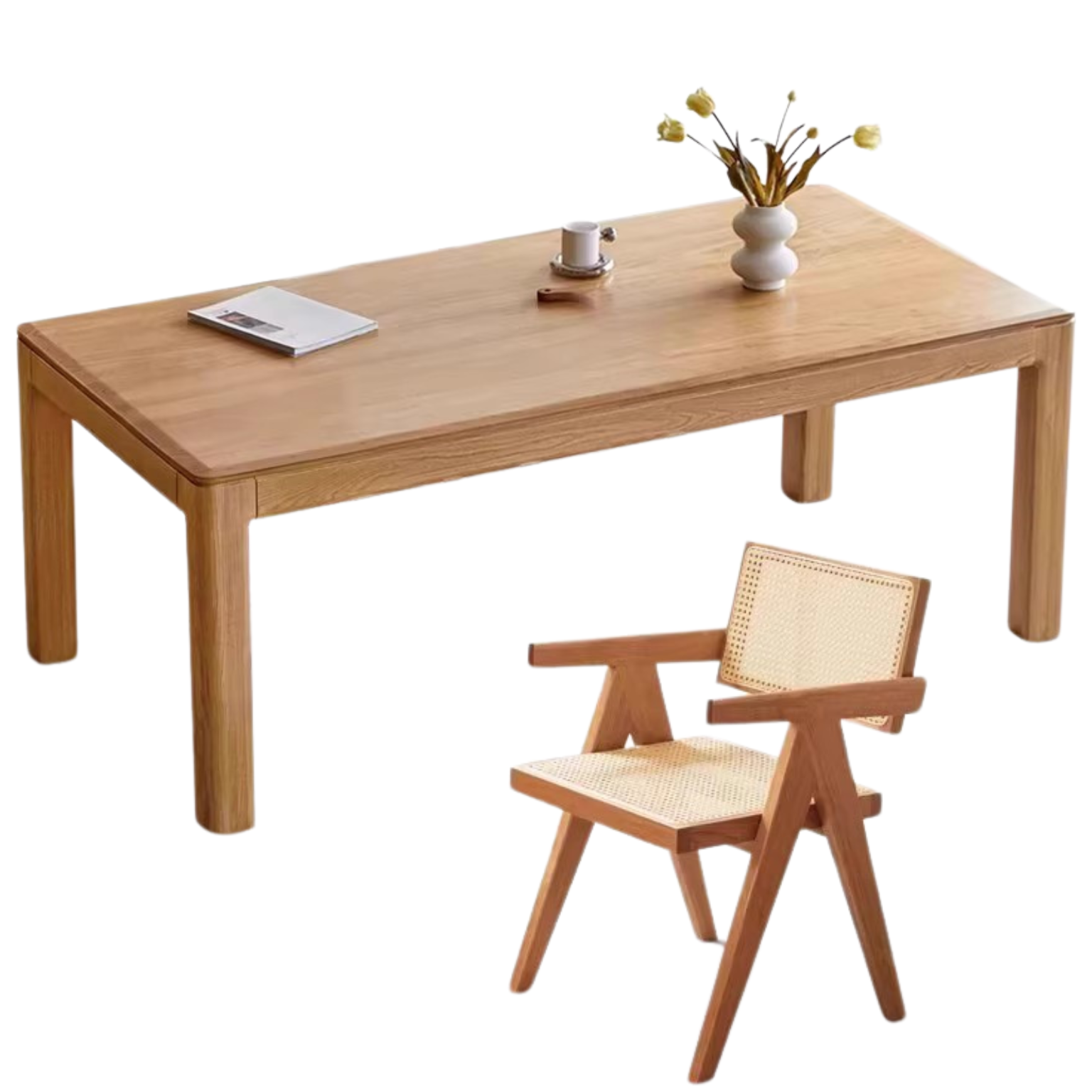 Ash Solid Wood Long Dining Table