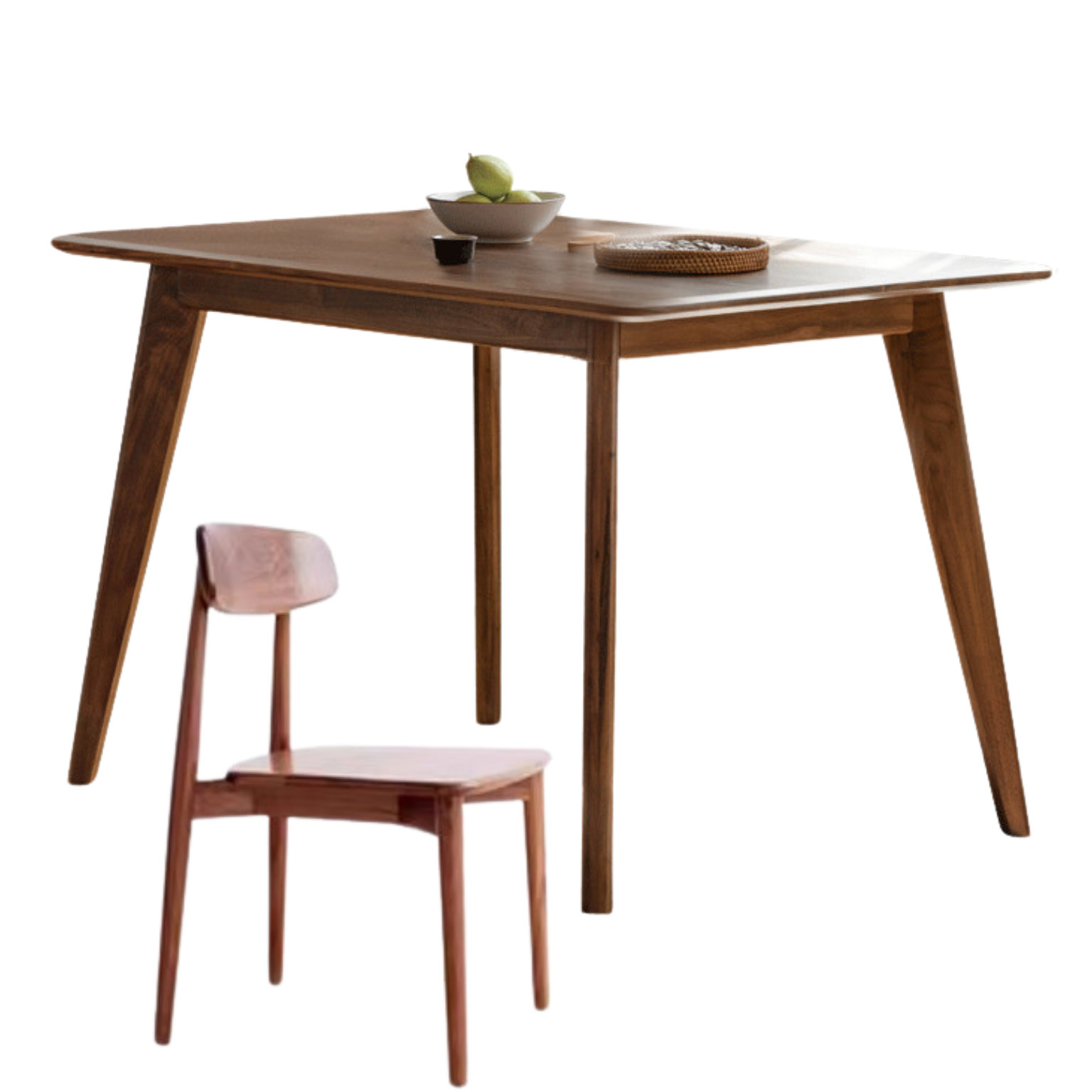 Sandalwood, Black Walnut Solid Wood North American Dining Table