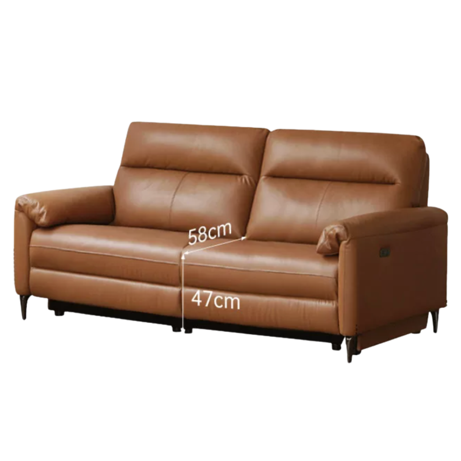 Electric Zero-Wall Leather Sofa, Modern Italian-Inspired Design