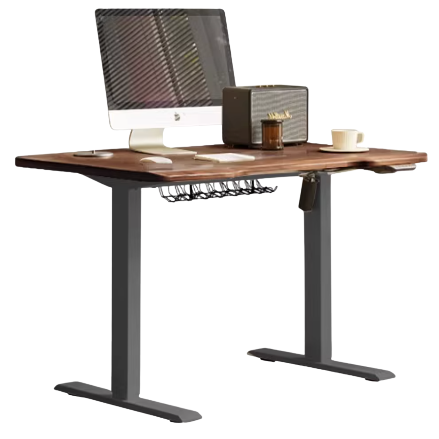 Cherry, Ash, Black Walnut Solid Wood Electric Lift Standing Desk