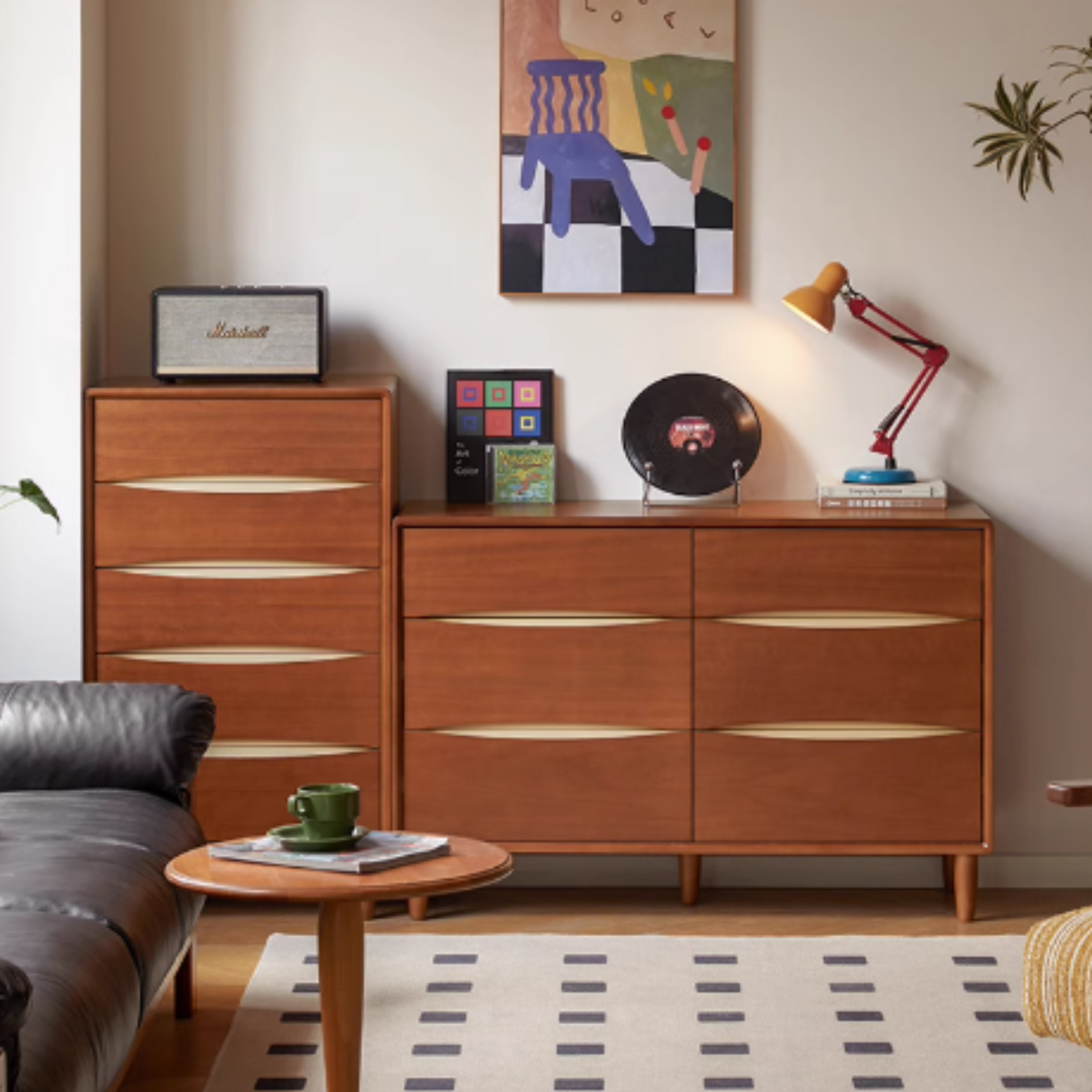 Poplar Solid Wood Antique Style Chest of Drawers.