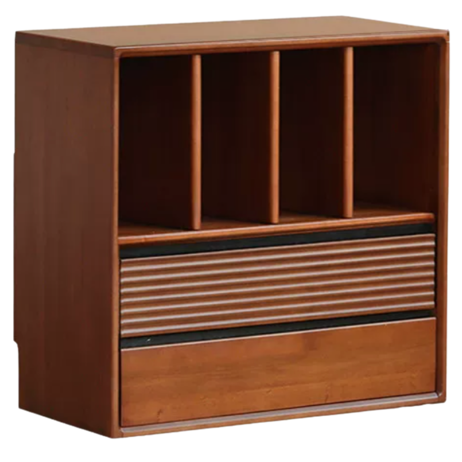 Poplar Solid Wood Antique Style Partition Bookcase