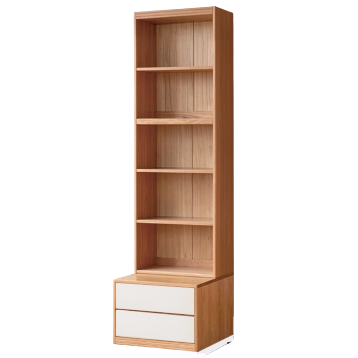 Oak Solid Wood Cream Style Study Bookcase