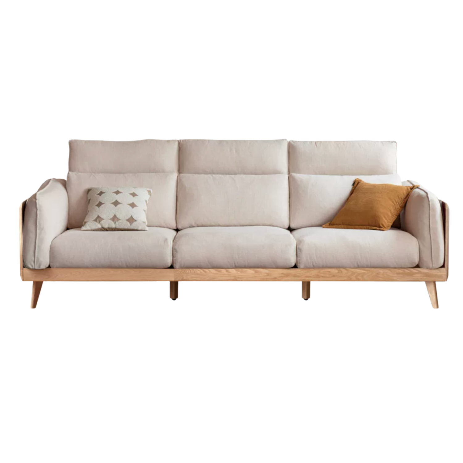 Oak, Ash Solid Wood High-Back Adjustable leather, fabric Sofa