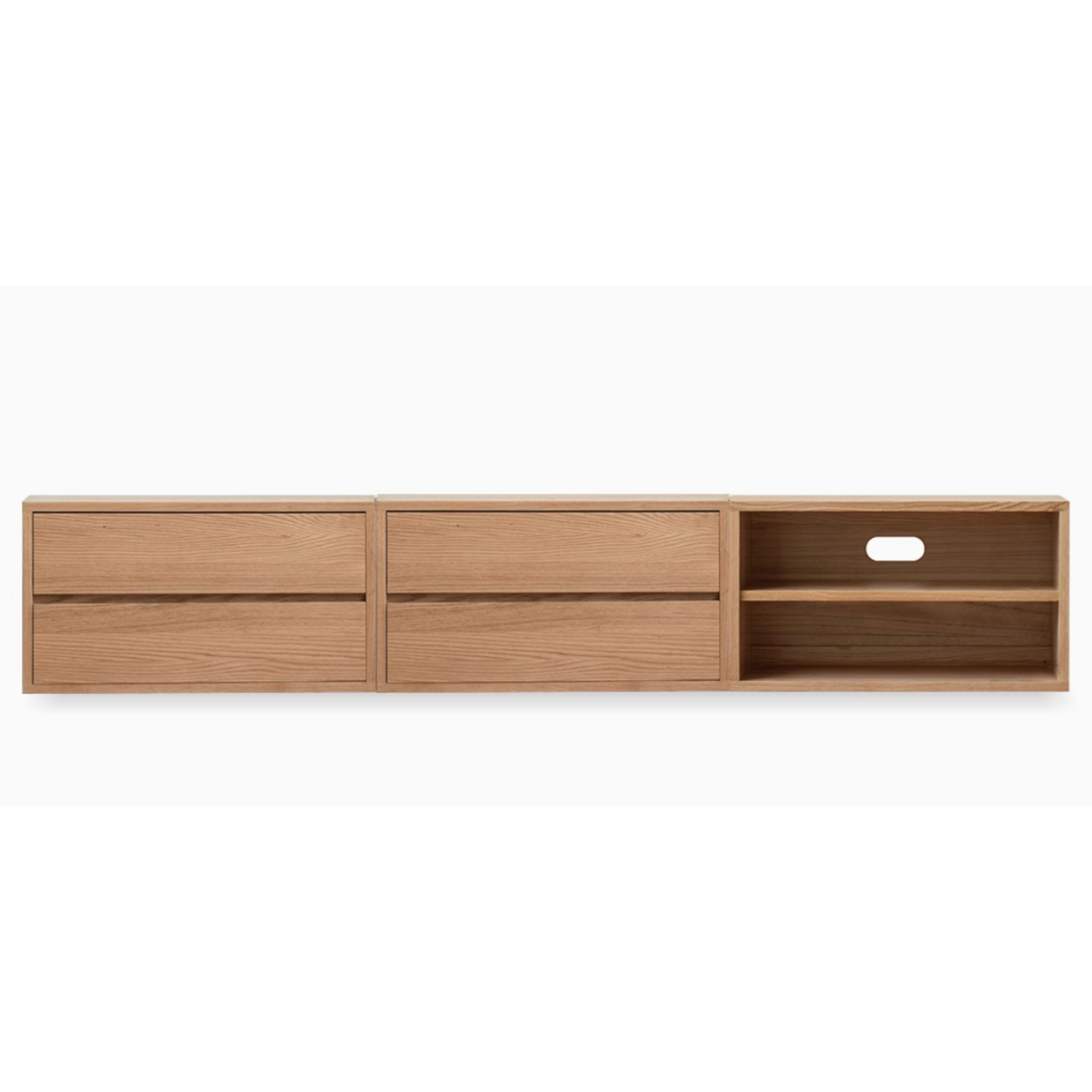 Oak, Ash Solid Wood TV Cabinet Modern Free Combination Storage Bookcases