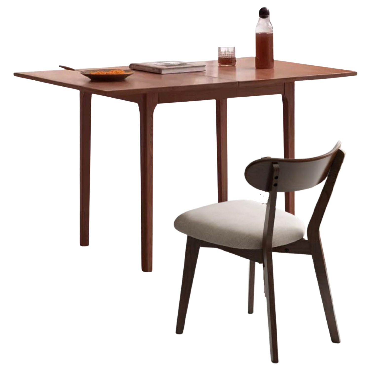 Oak Solid Wood Folding Small Dining Table