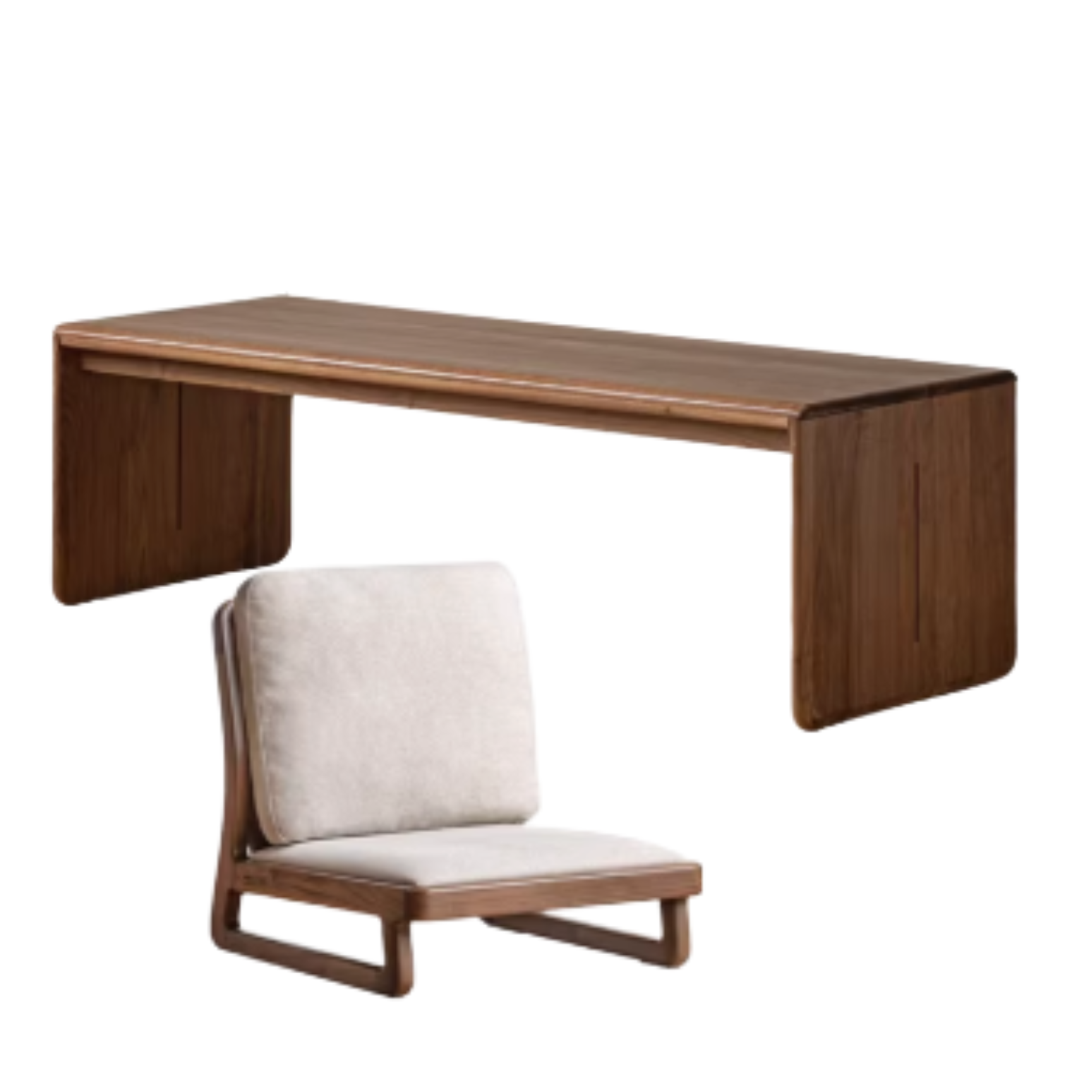 Black Walnut Solid Wood Modern Tea Table.
