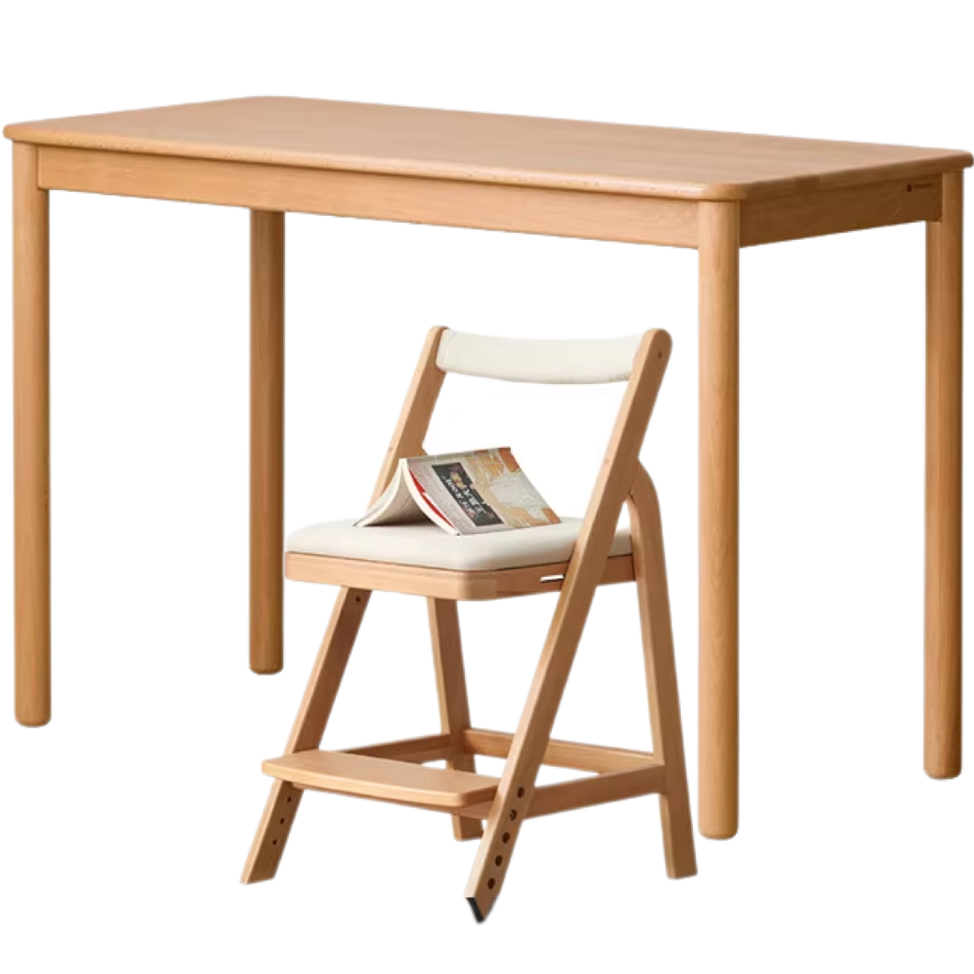 Beech Solid Wood Desk Children's Study Table