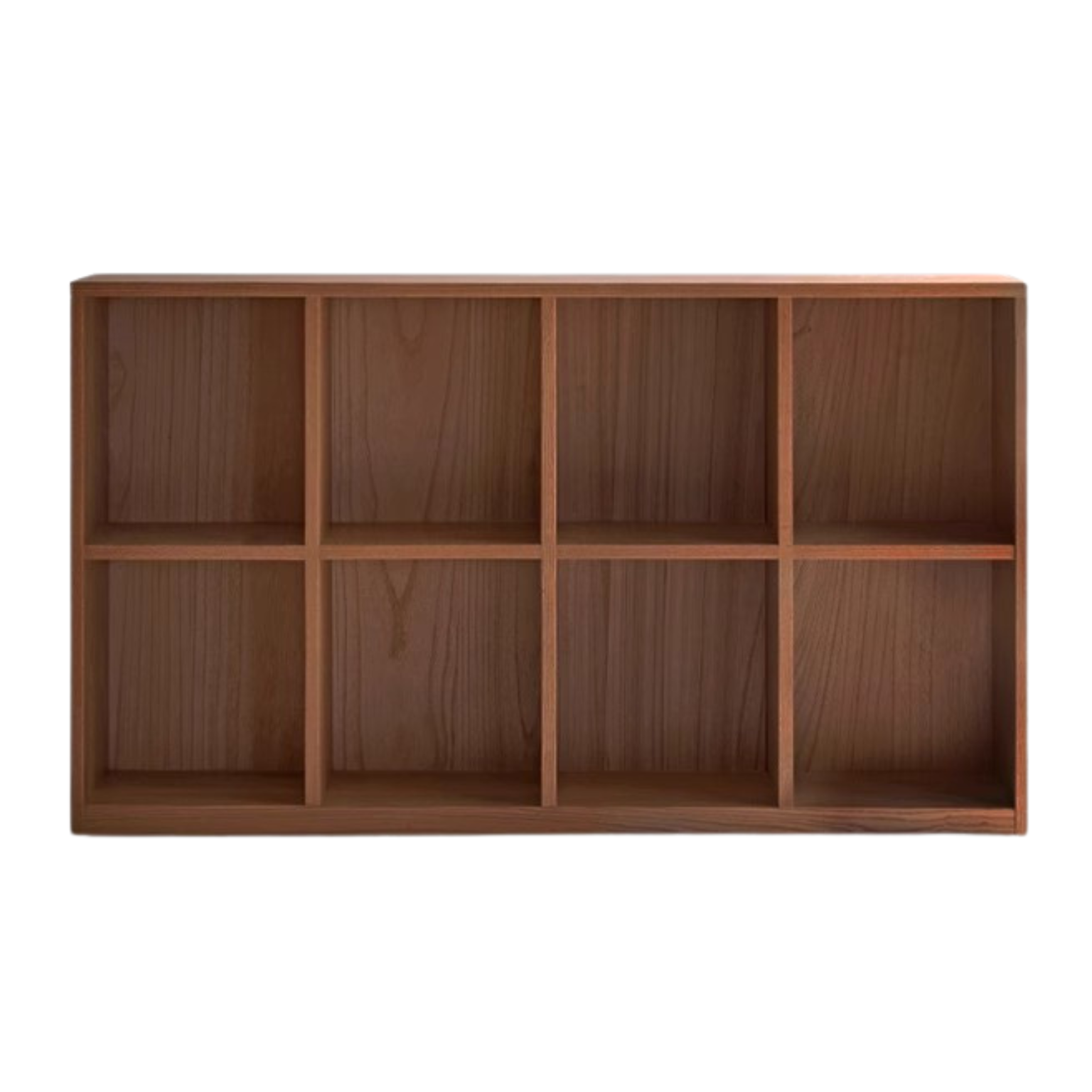 Black Walnut, Oak Solid Wood Low Bookcase, Modern Modular Storage Shelf Cabinet