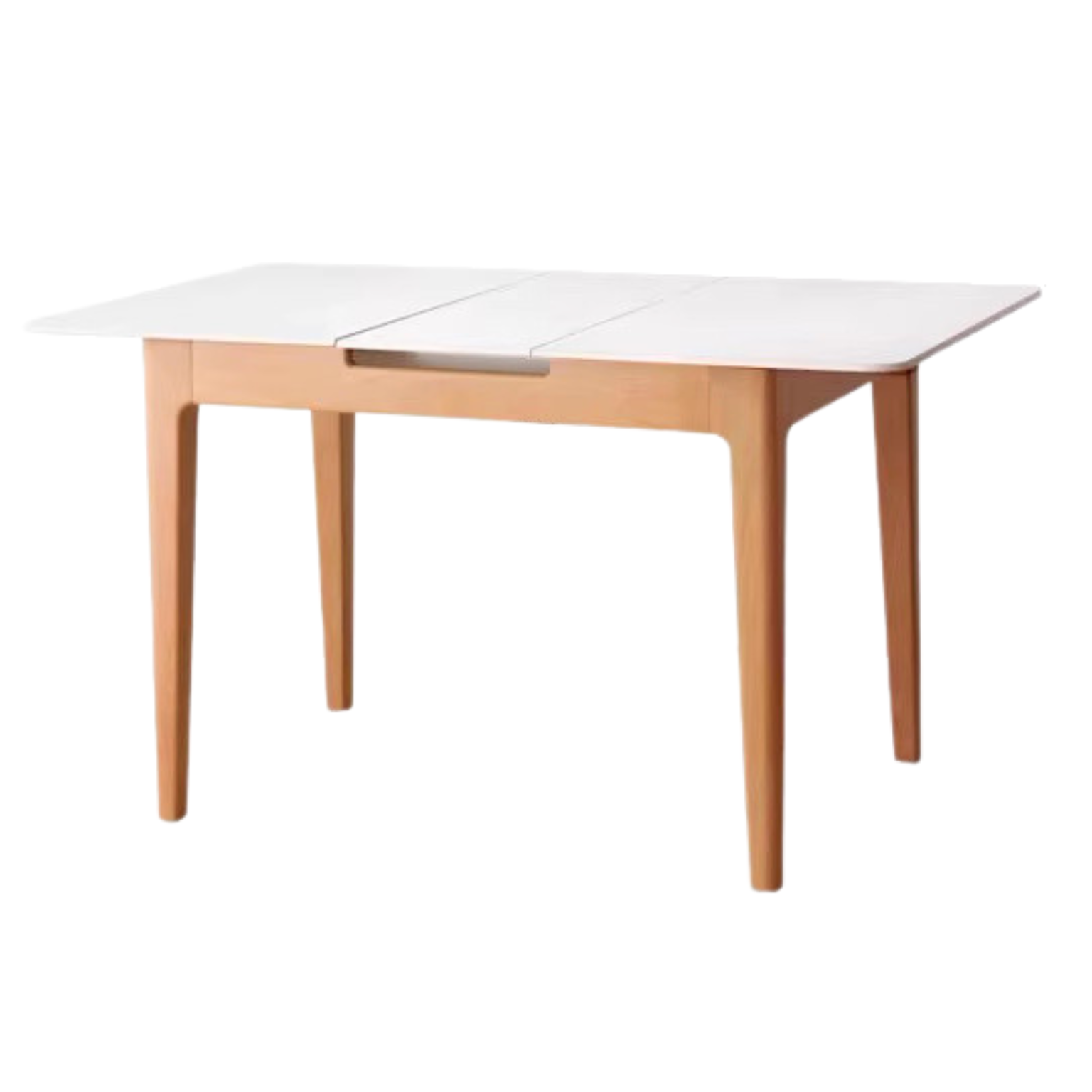 Beech Solid Wood Rock Plate Folding Dining Table