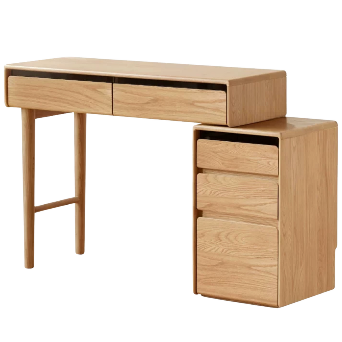 Oak Solid Wood Retractable Modern Vanity Table