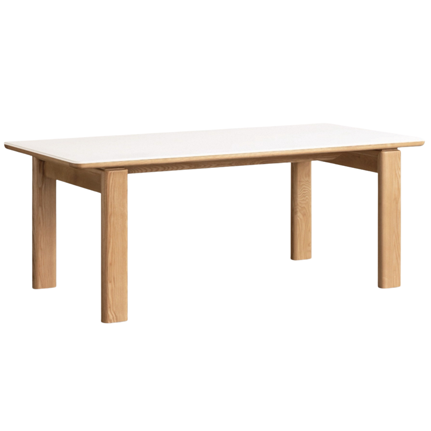 White Ash, Oak Solid Wood Restaurant Slab Dining Table