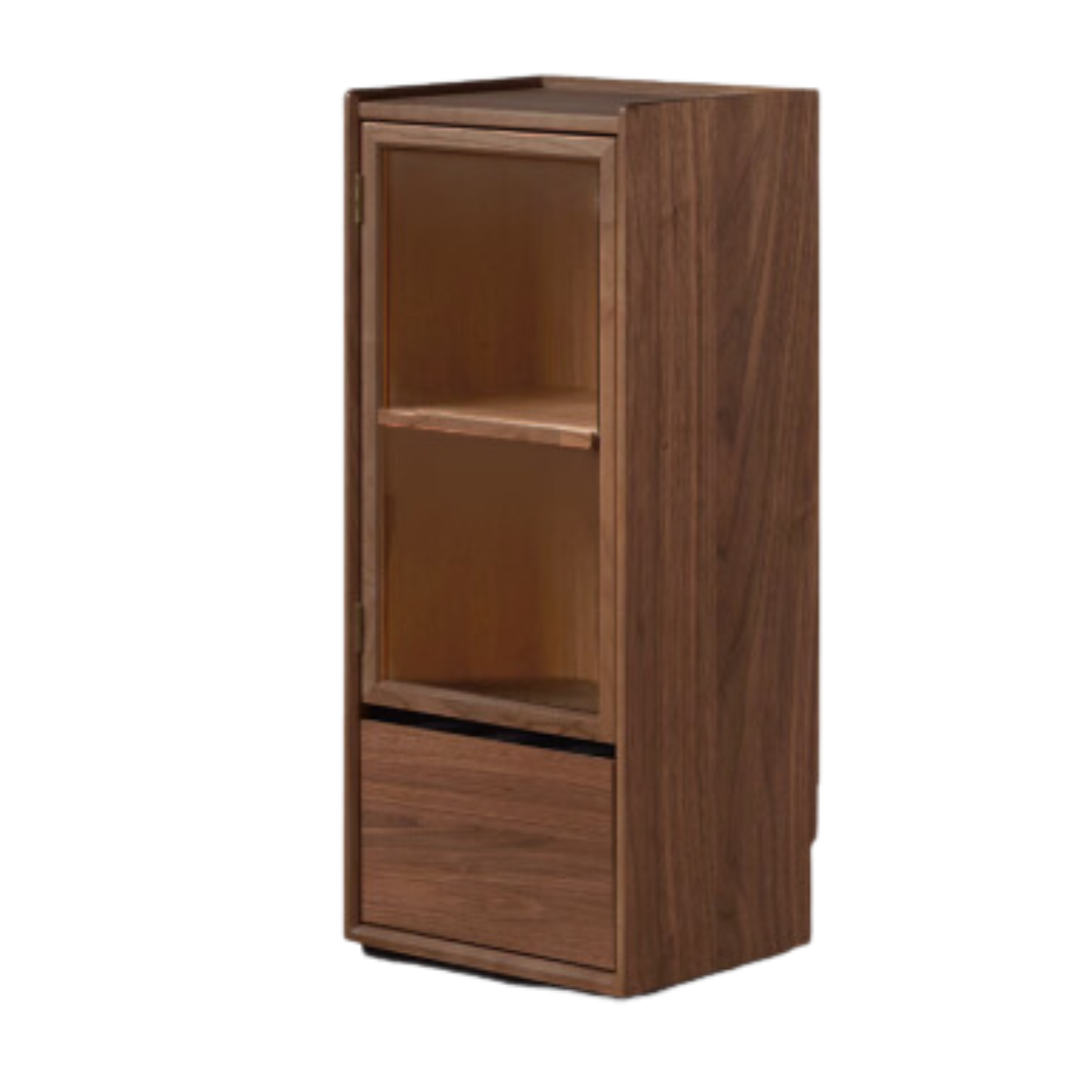 Cherry, Black Walnut, Teak Solid Wood Display Side Cabinet Modern.