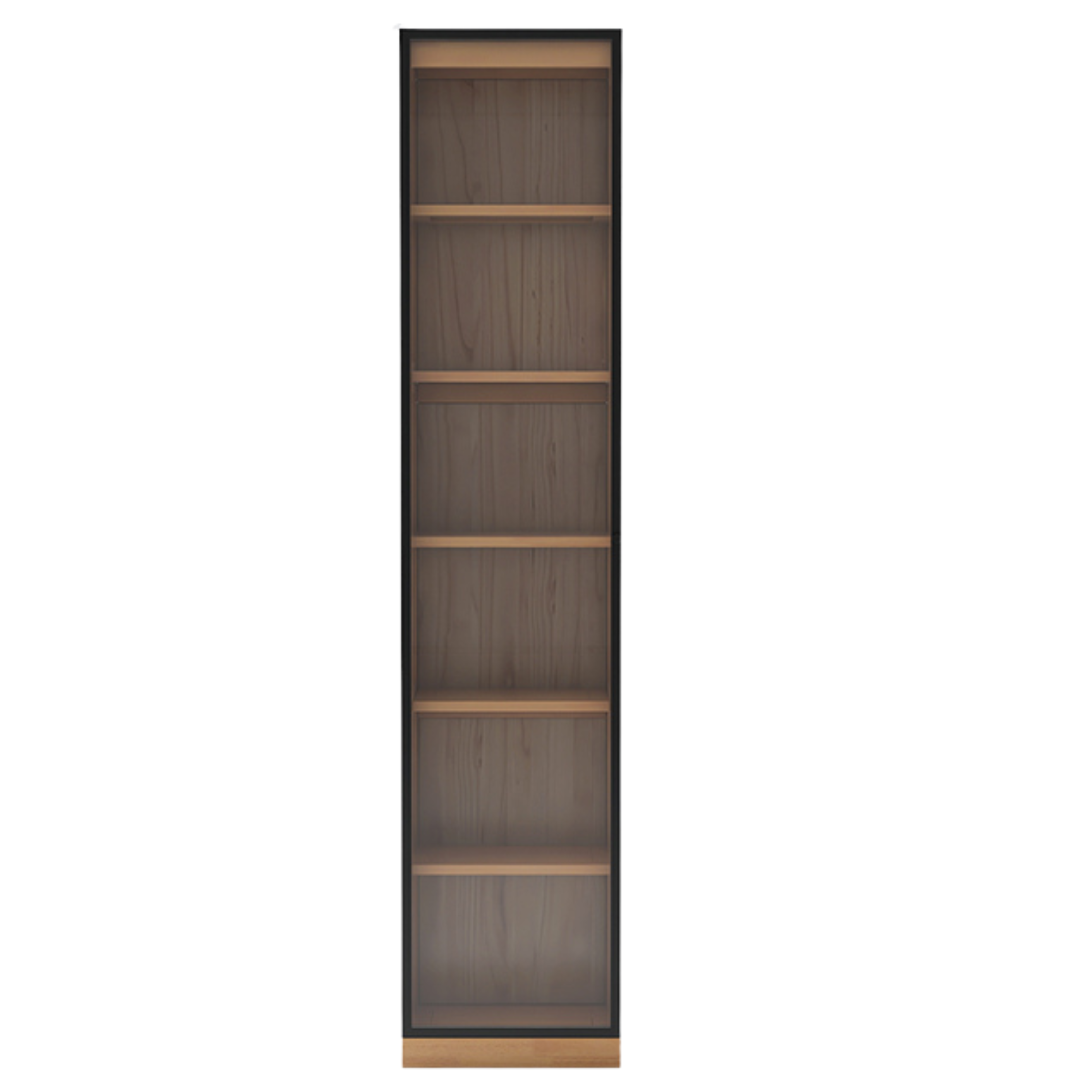 Oak, Solid Rubberwood Modern Bookcase Storage