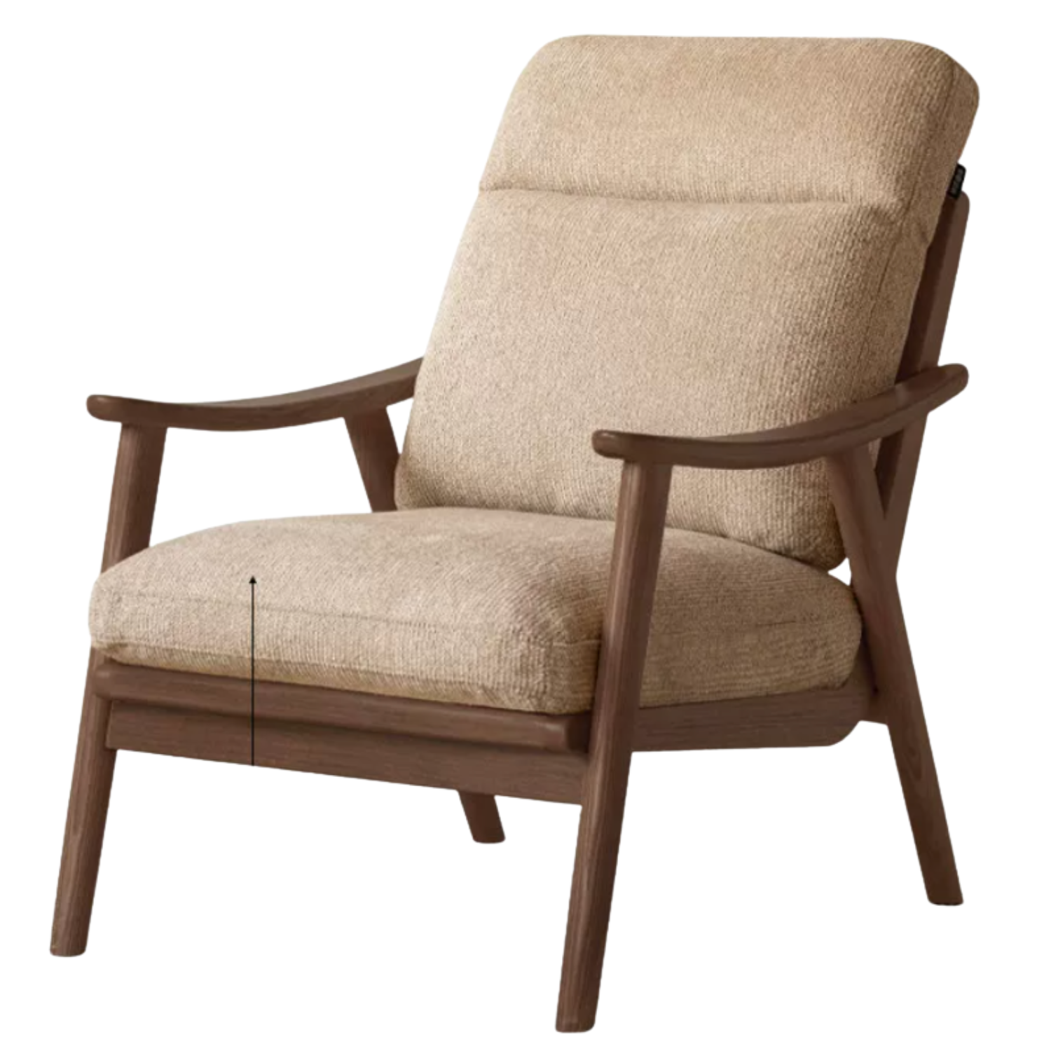Black Walnut, Ash, Golden Pear Solid Wood Armchair