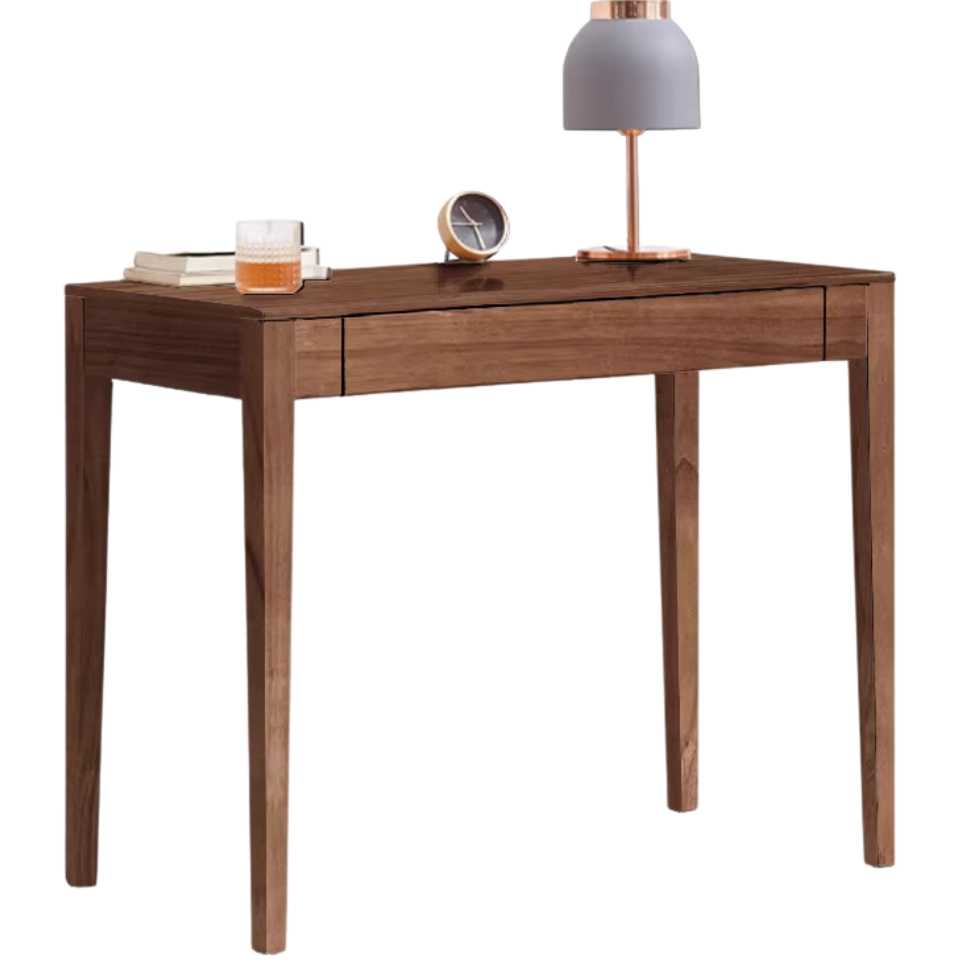 Solid Rubberwood, Oak Solid Wood Small Desk