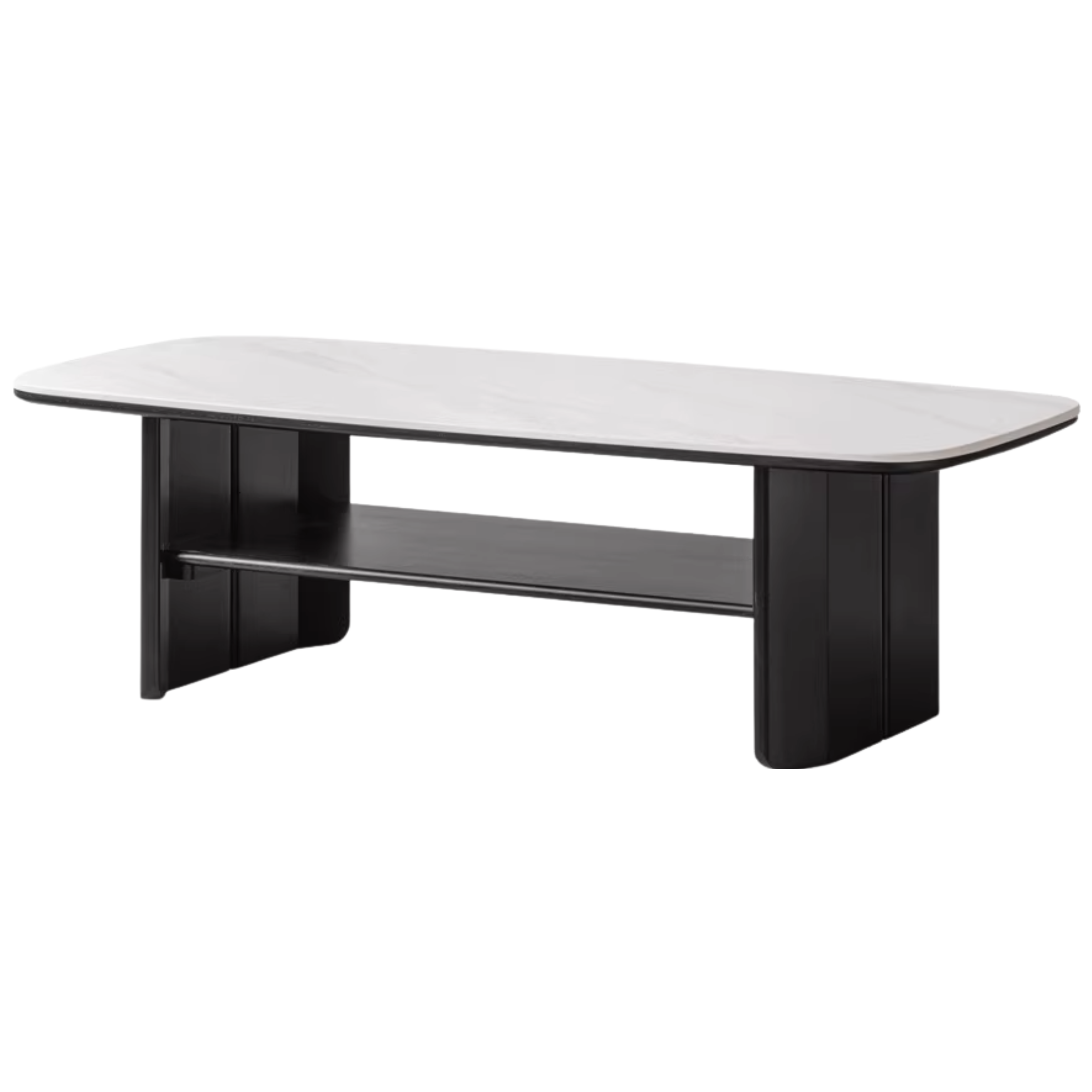 Rubberwood Italian Light Luxury Coffee Table.