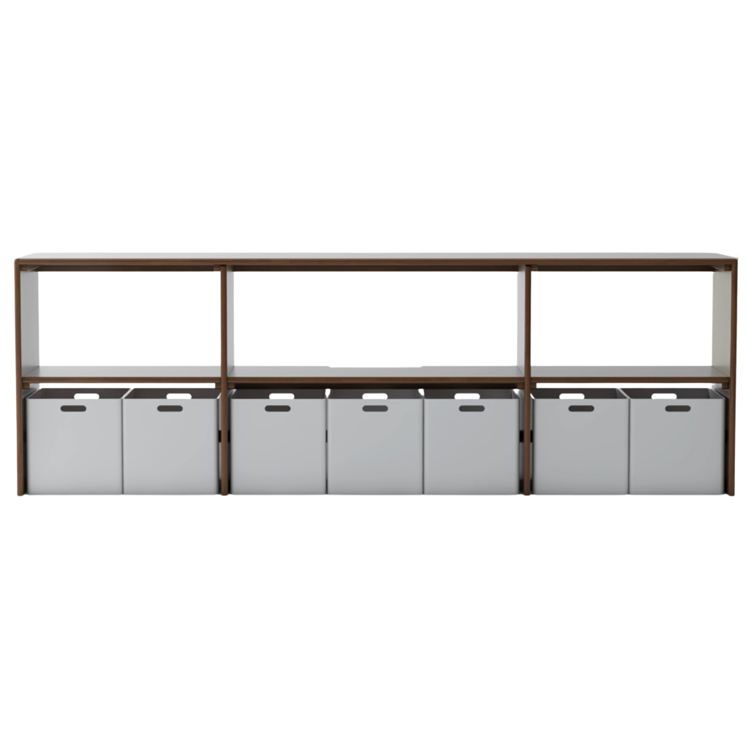 Oak, Solid Rubberwood TV Cabinet Minimalist Children's Toy Storage.