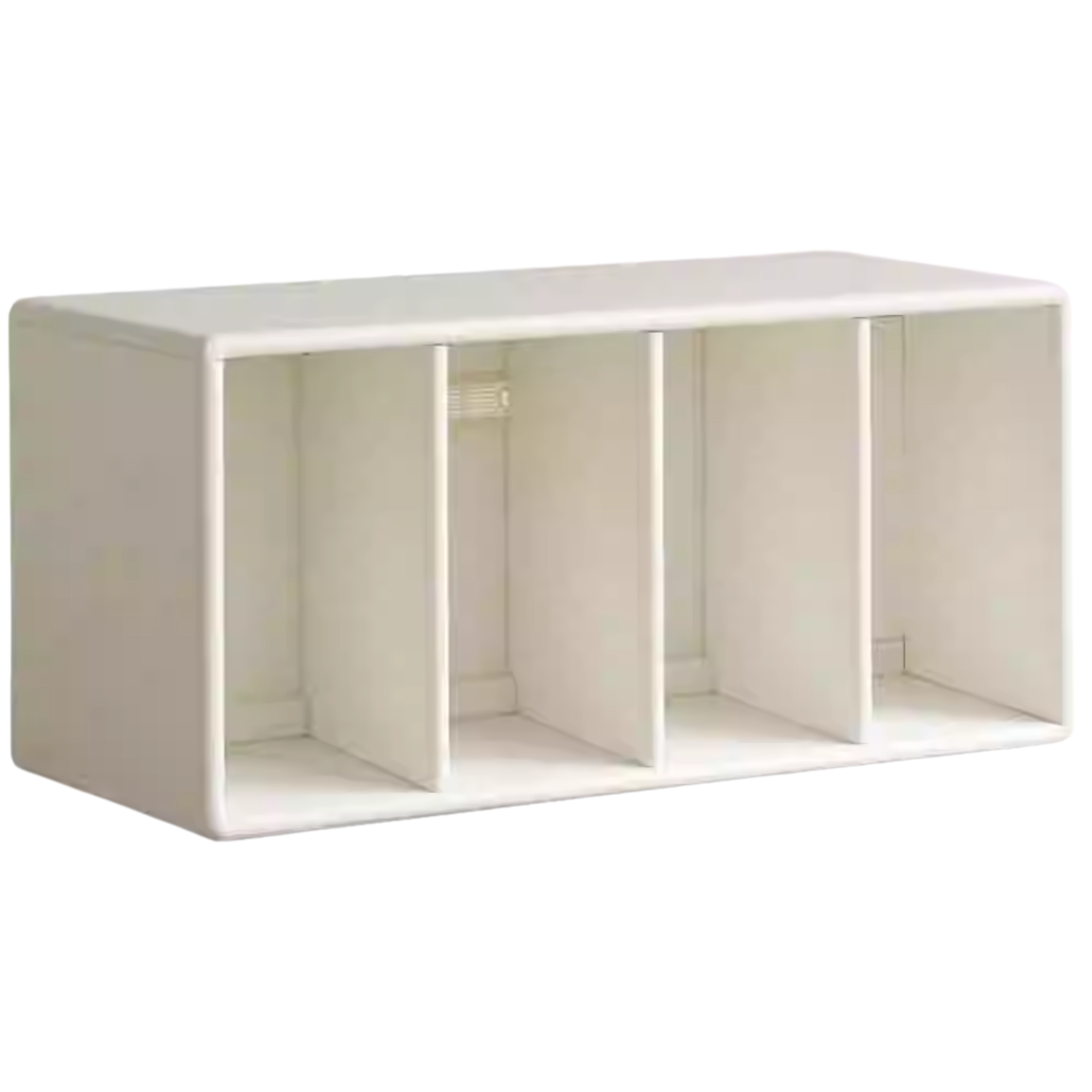 Solid RubberWood Locker Cream Style Free Combination Cabinet.