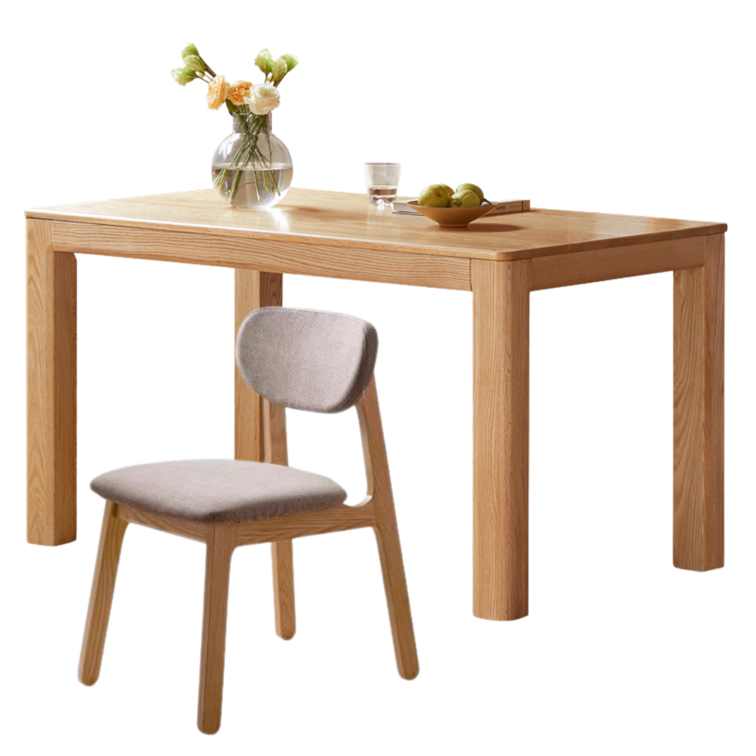 Oak Solid Wood Simple Shape Dining Table