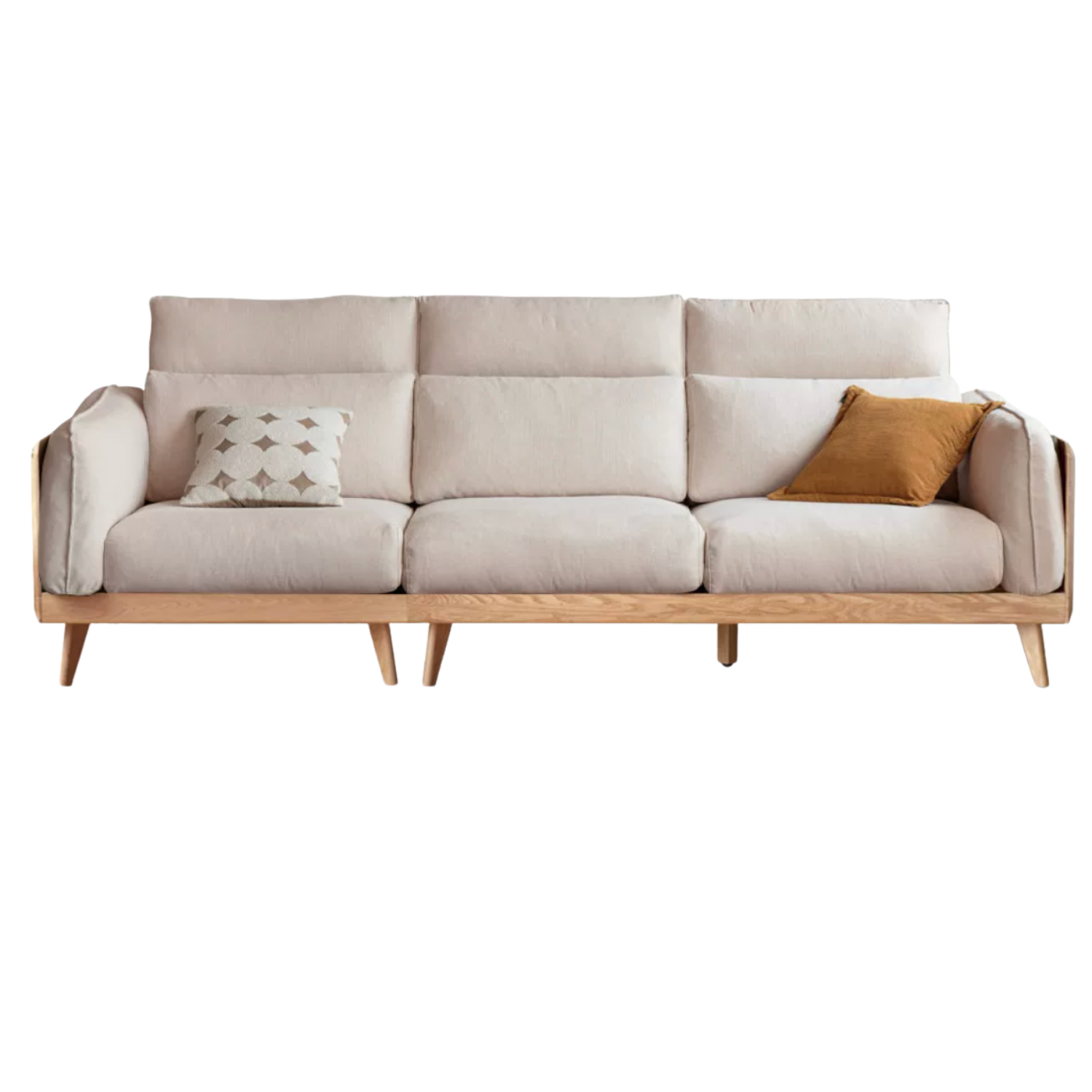 Oak, Ash Solid Wood High-Back Adjustable leather, fabric Sofa
