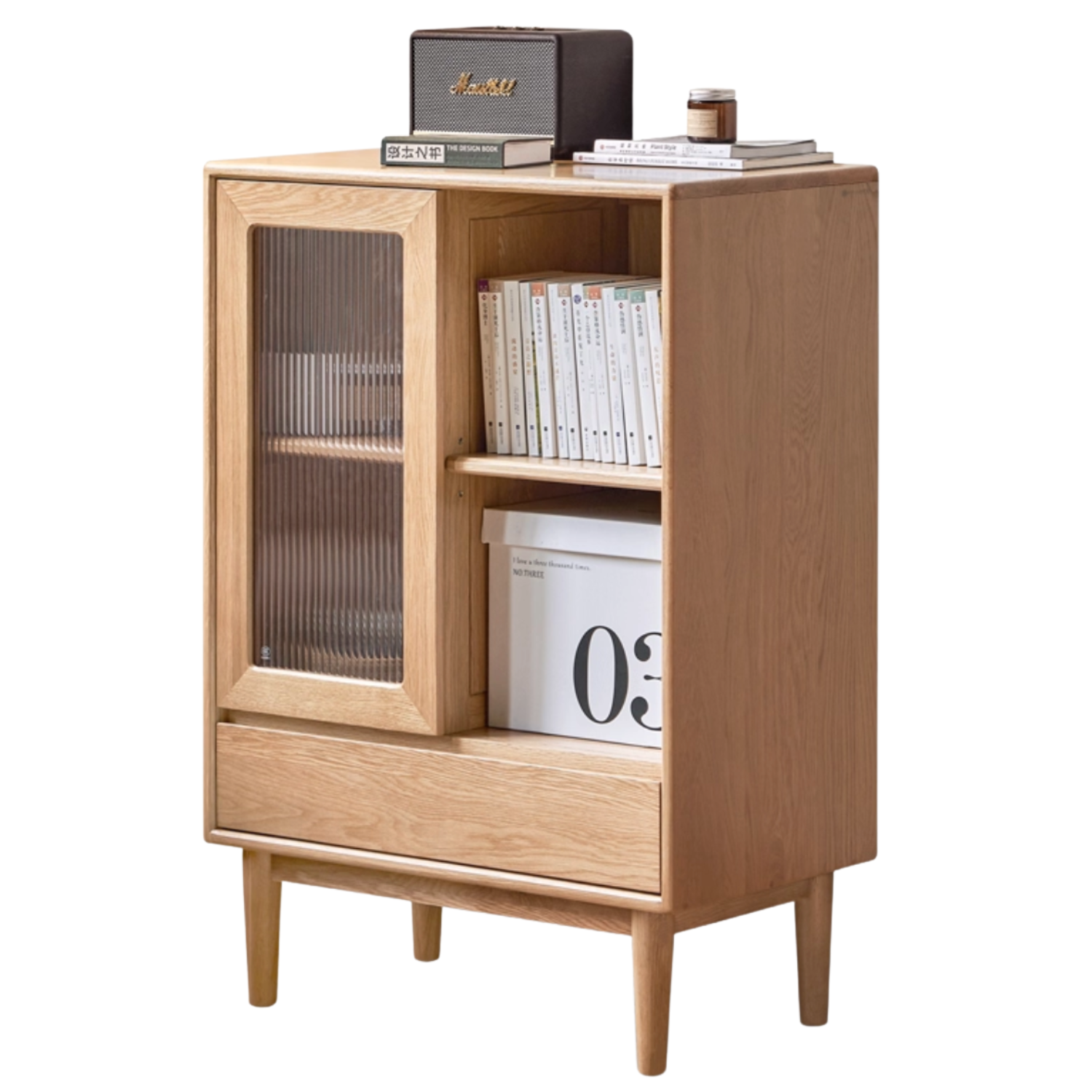 Oak, Ash Solid Wood Side Cabinet