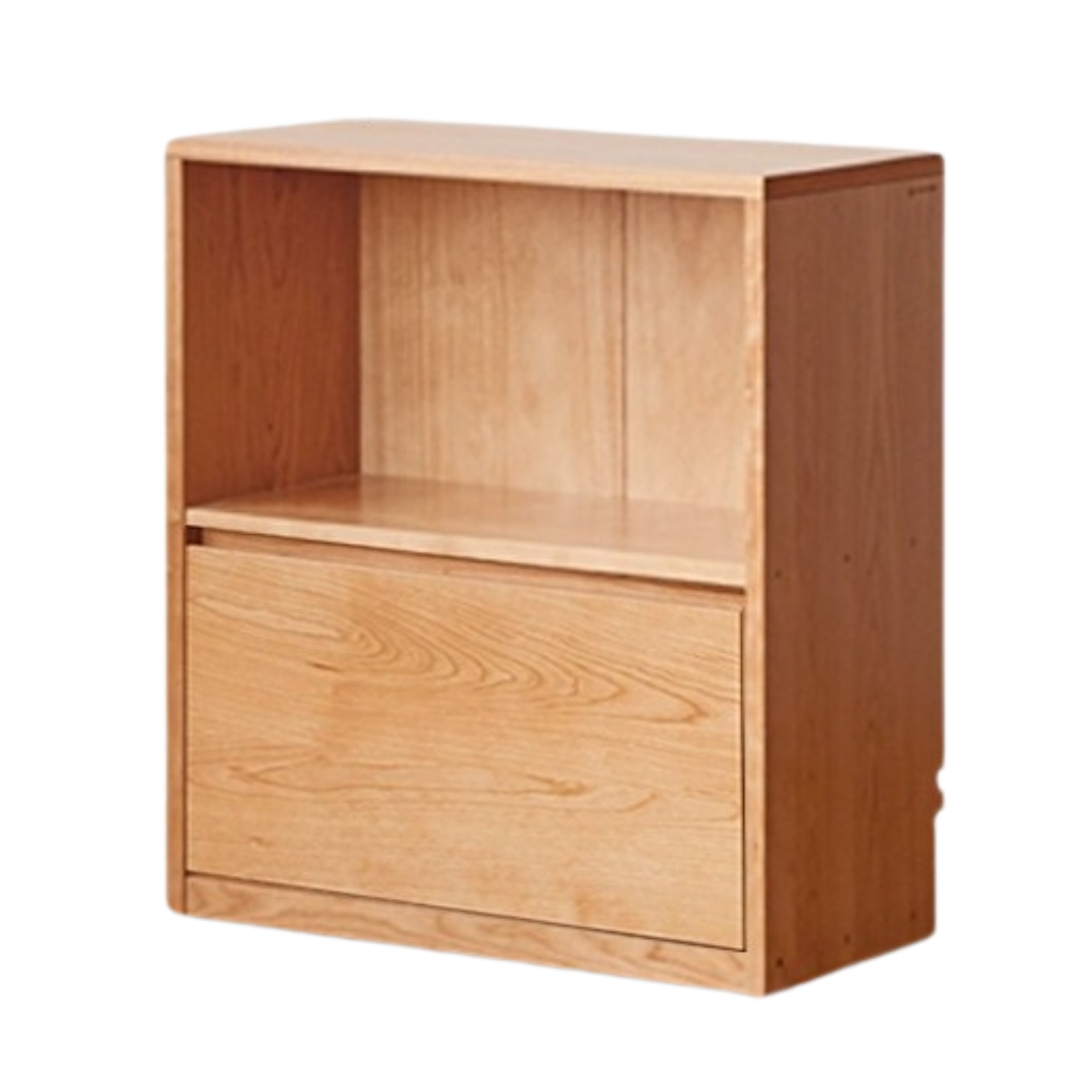 Cherry Solid Wood Vintage Floor Storage Bookcase
