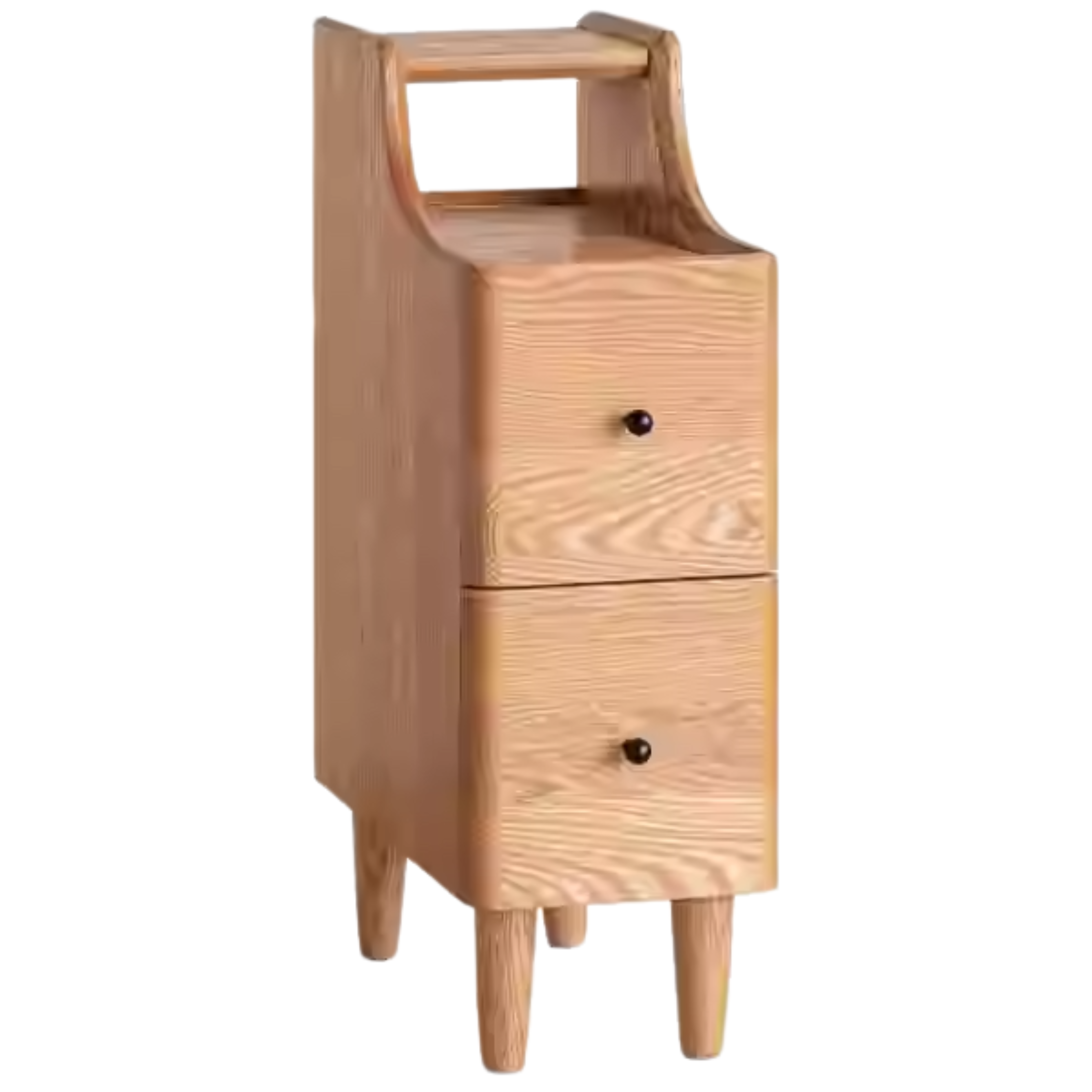Ash, Oak Solid Wood, Solid RubberWood Modern Nightstand.