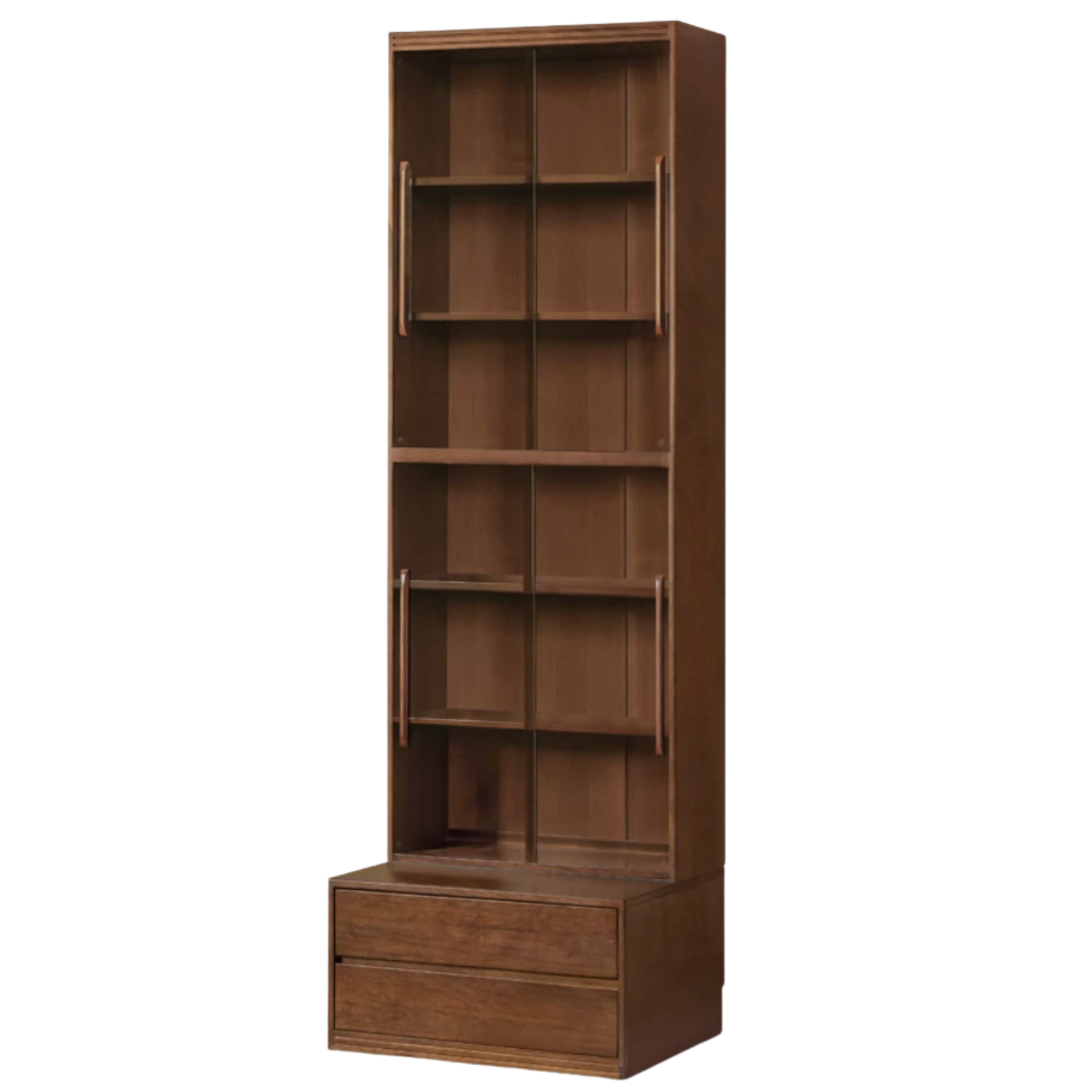 Sandalwood, Oak, Golden Pearwood, Ash Solid Wood Combination Bookcase