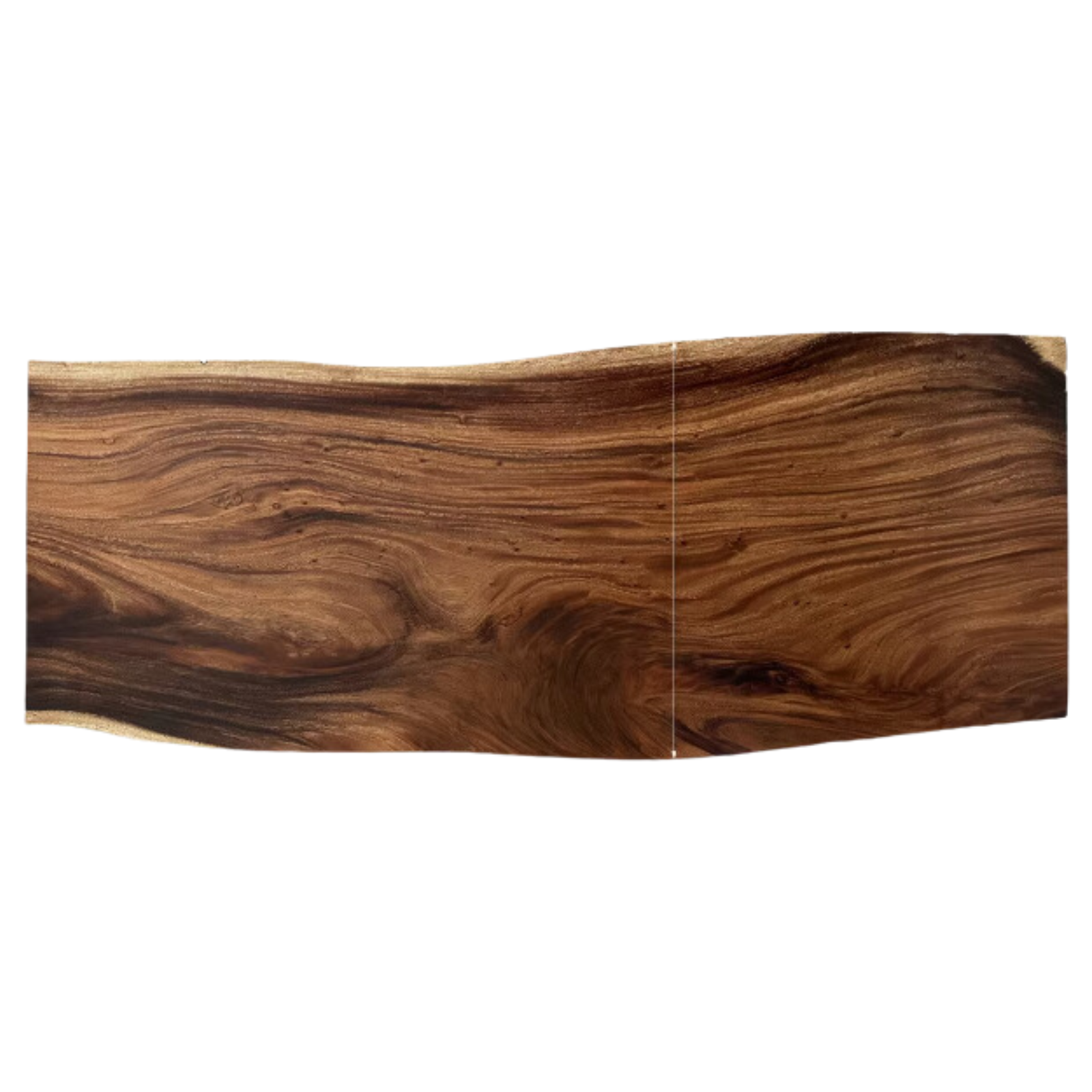 Black Walnut Solid Wood Natural Edge Large Top For Dining Table.