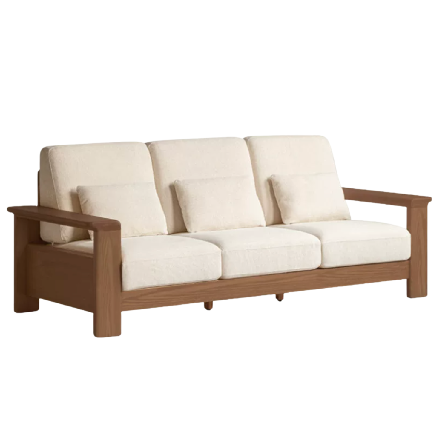 Ash solid Wood Lounge Sofa with Elevated Comfort Design