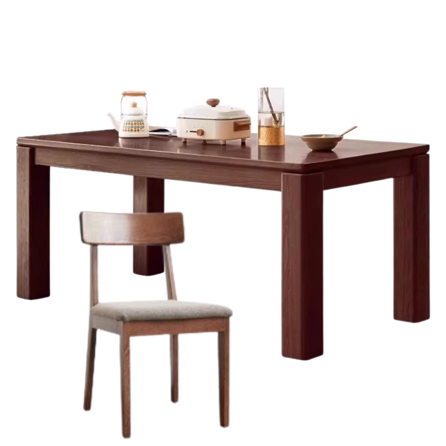 Oak Solid Wood Thick Legs Dining Table