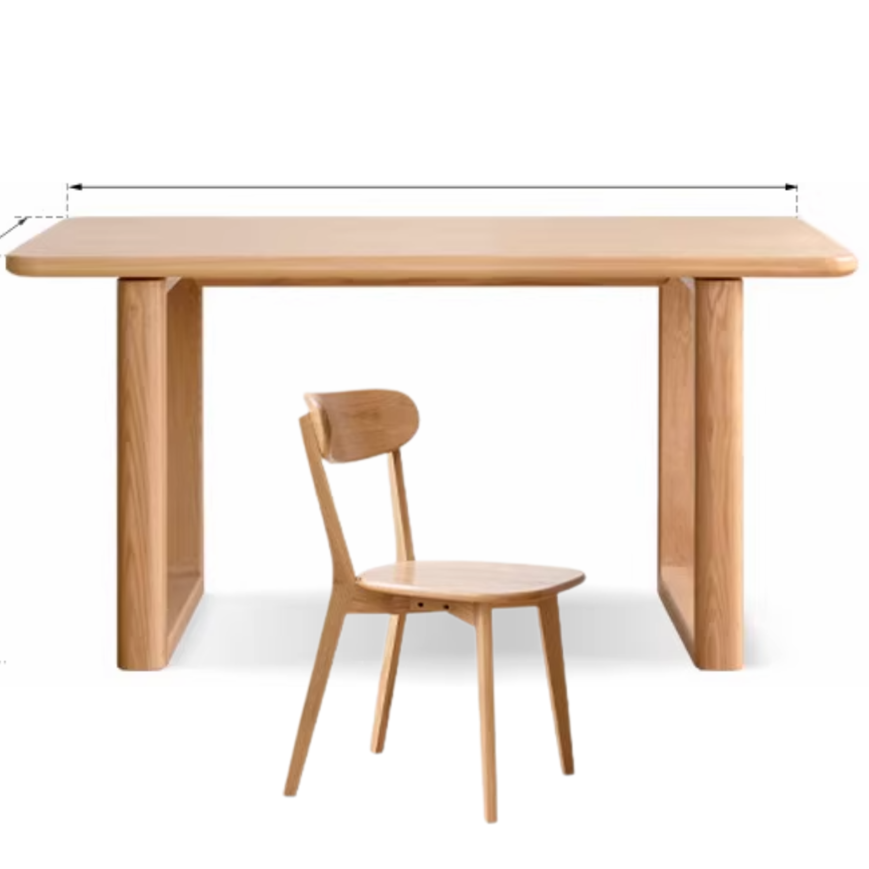 Oak Solid Wood Large Plate Dining Table
