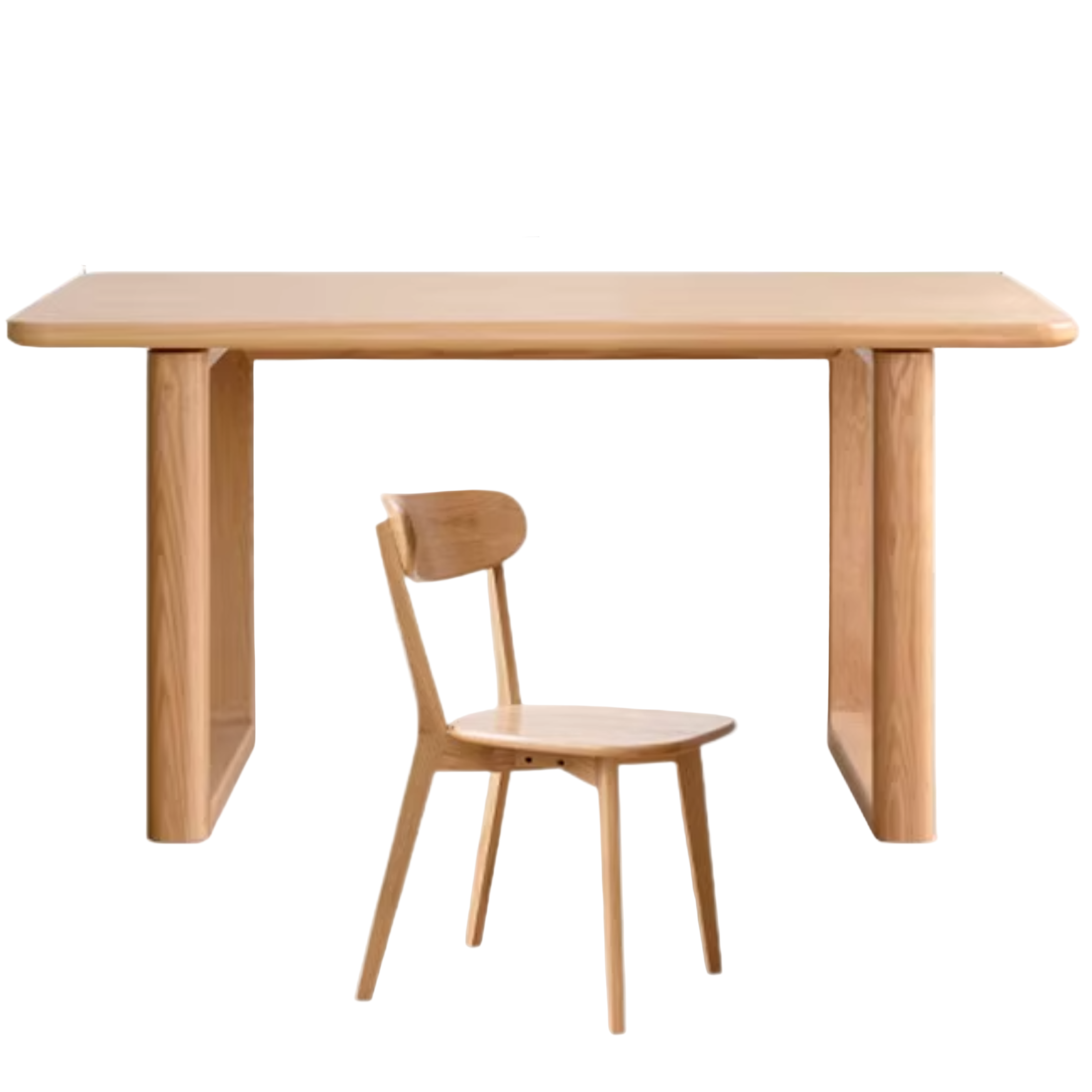 Oak Solid Wood Large Plate Dining Table