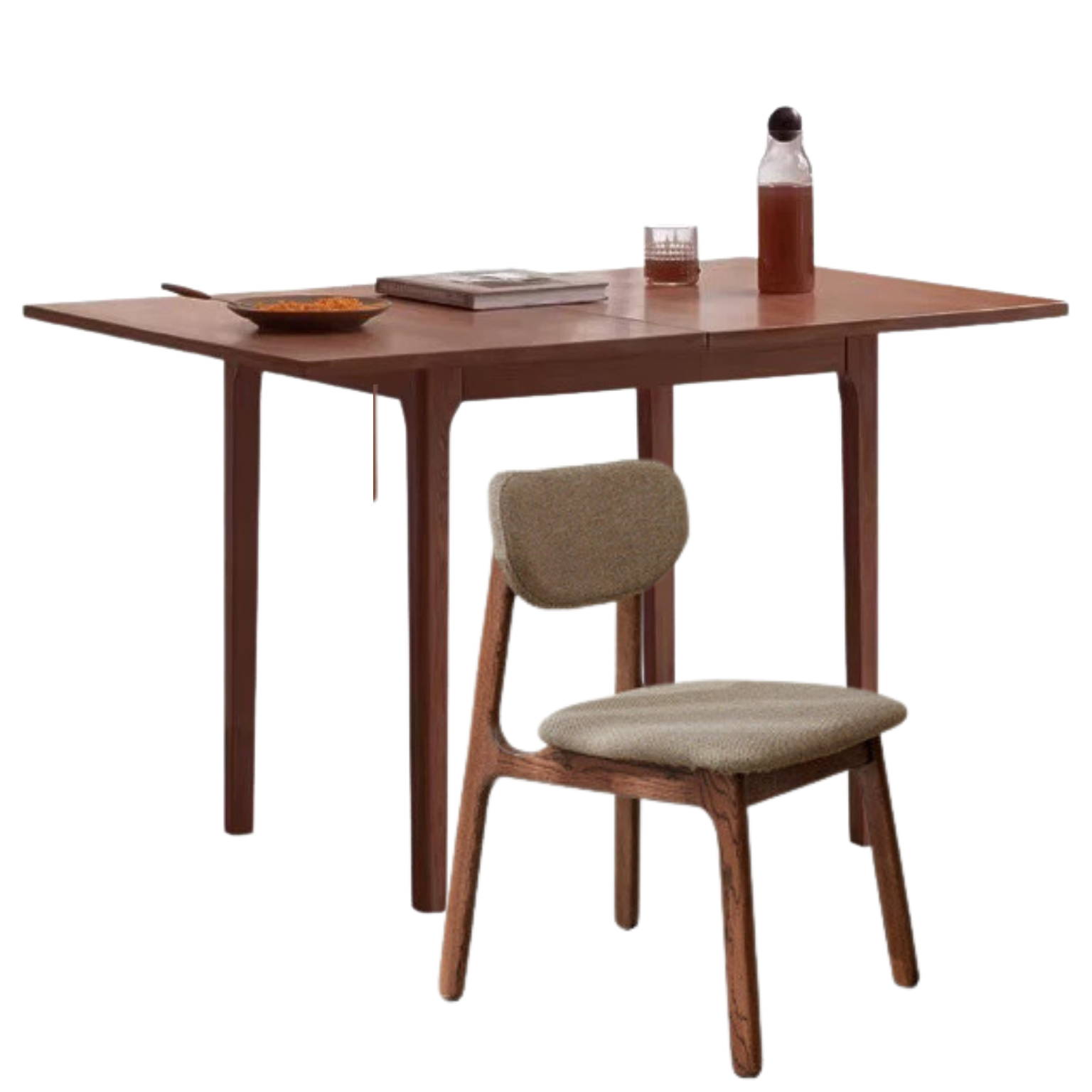 Oak Solid Wood Folding Small Dining Table