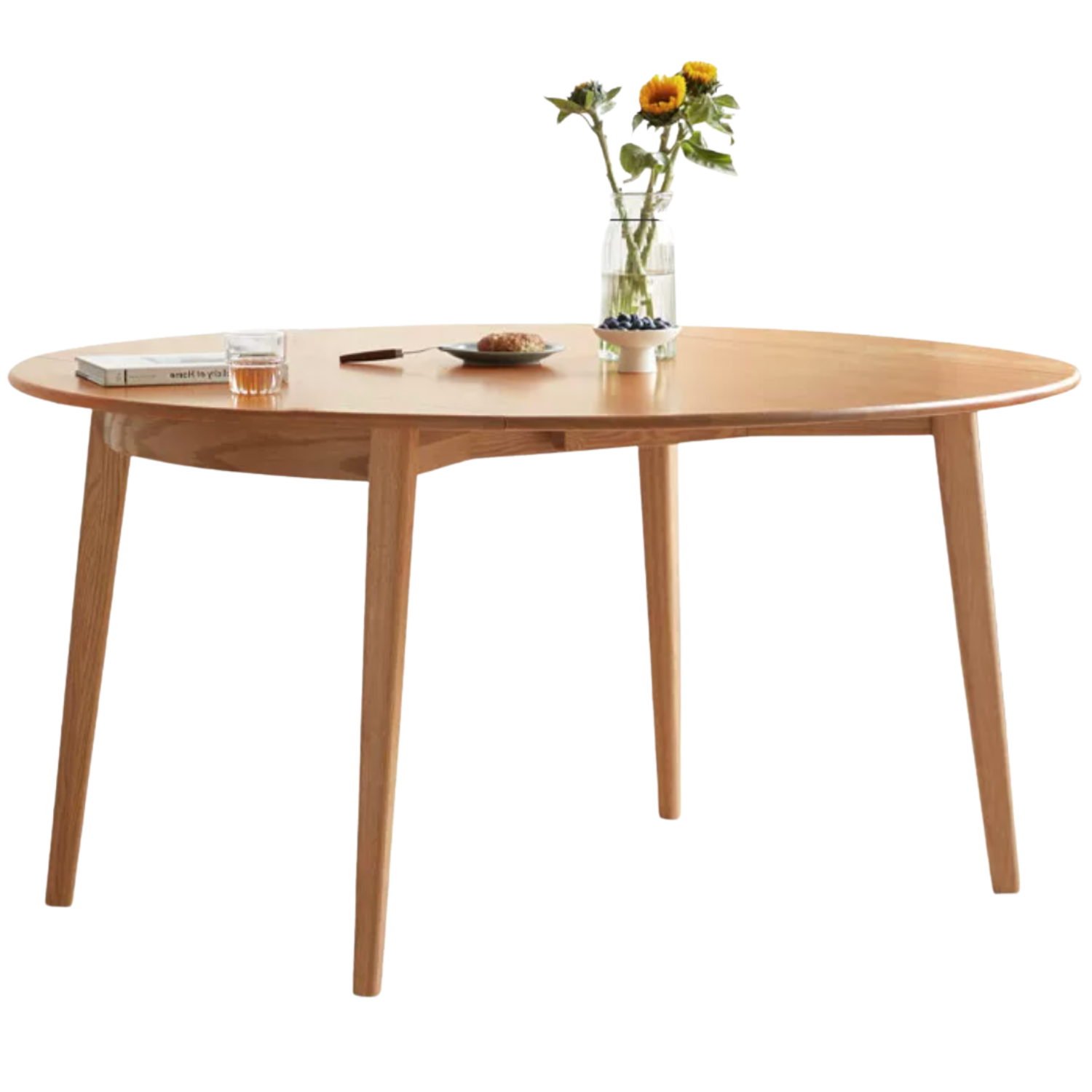 Oak Solid Wood Folding Dining Table