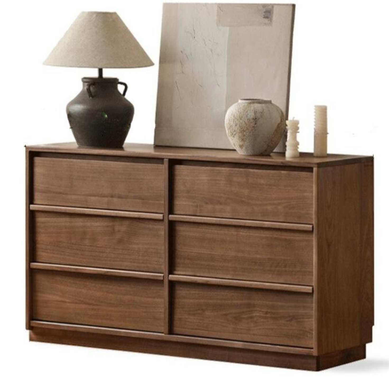 Black Walnut, Sandalwood, White Oak Solid Wood Drawer Cabinet))