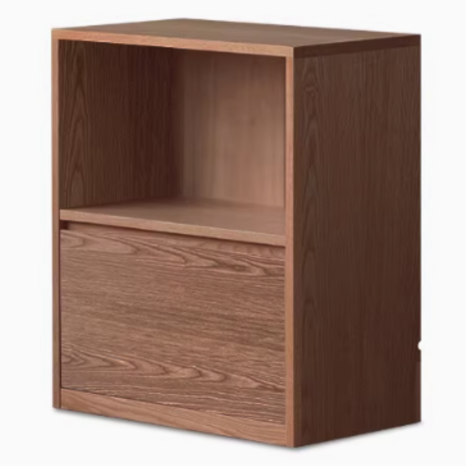 Black Walnut, Rubberwood Solid Wood Low Bookshelf Combination Floor-Standing Cabinet