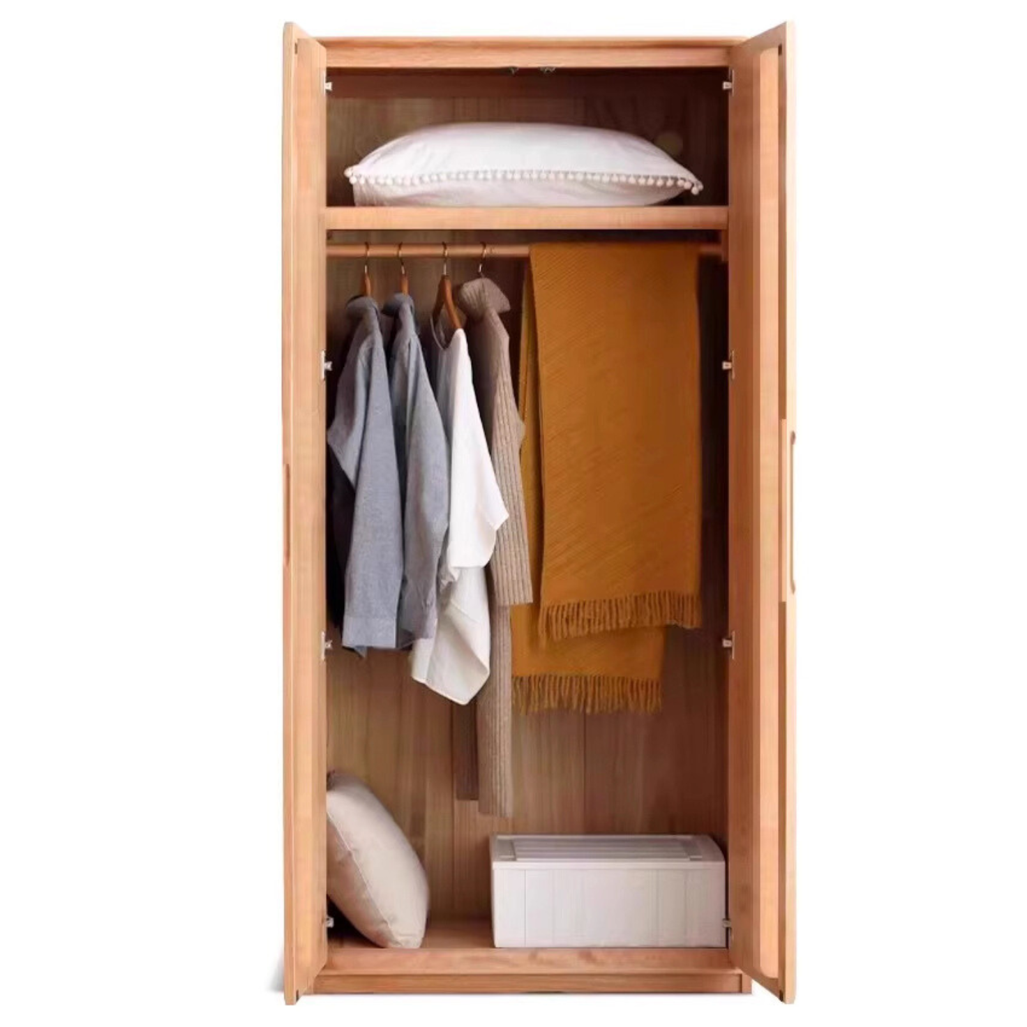 Oak, Ash Solid Wood Wardrobe.