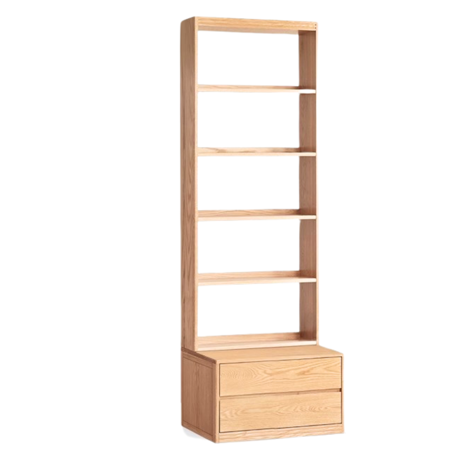 Oak, Ash Solid Wood Wall-To-Wall With Seat Combined Bookshelf