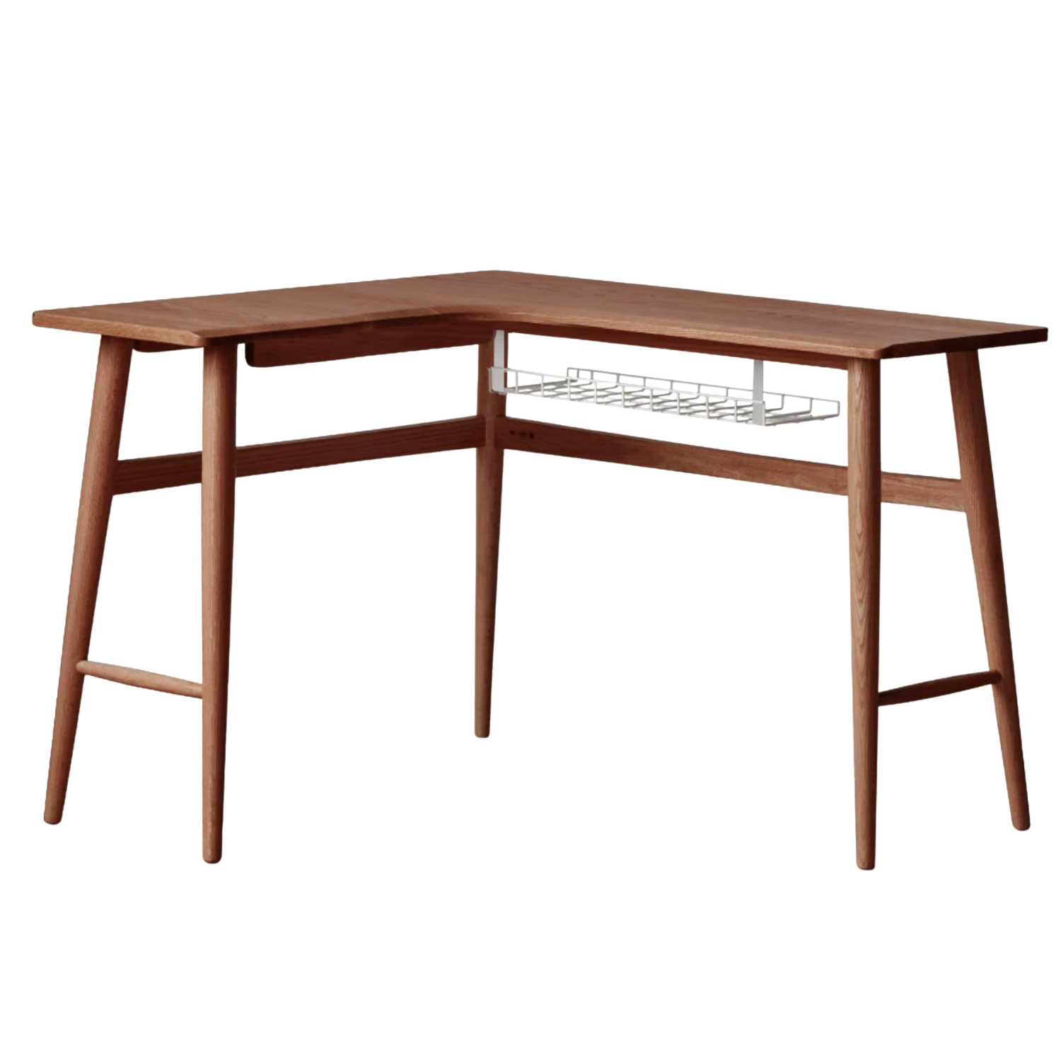 Oak, Rubberwood Solid Wood Corner Table Study Office Desk
