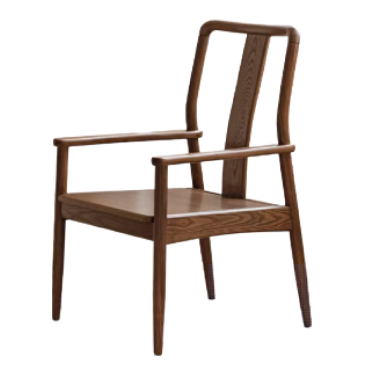 Black Walnut, Ash Solid Wood Backrest Dining Armchair