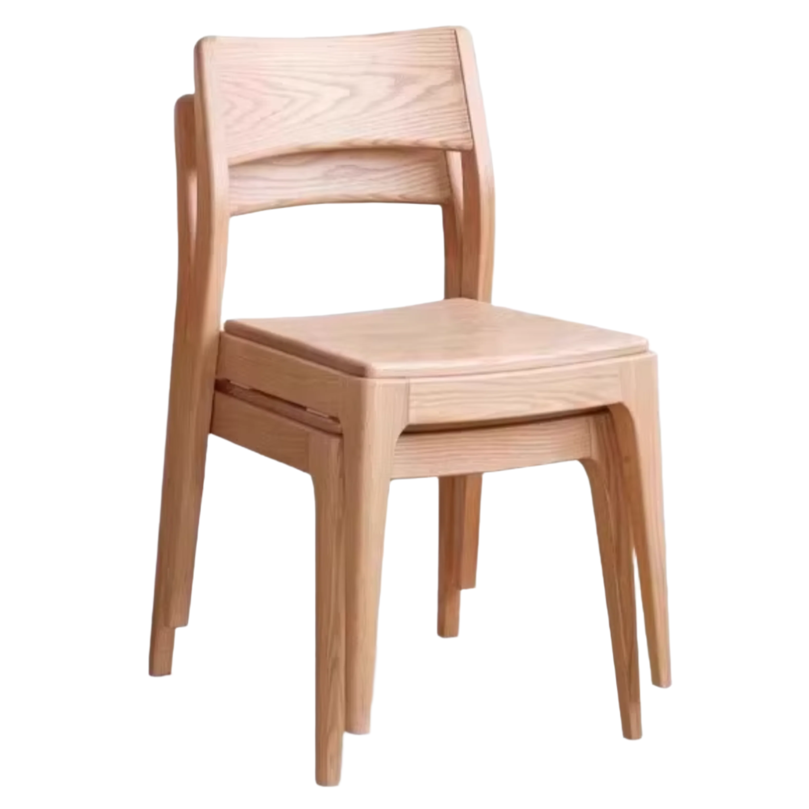Rubberwood, Oak, Ash Solid Wood Stacking Dining Chair