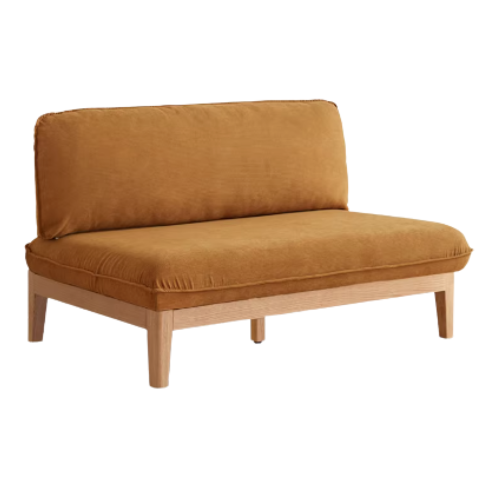 Oak Solid Wood Fabric Sofa.