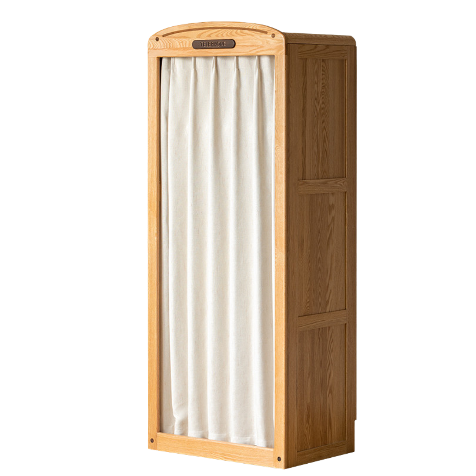 Oak Solid Wood, Solid Rubberwood Kids's Simple Wardrobe