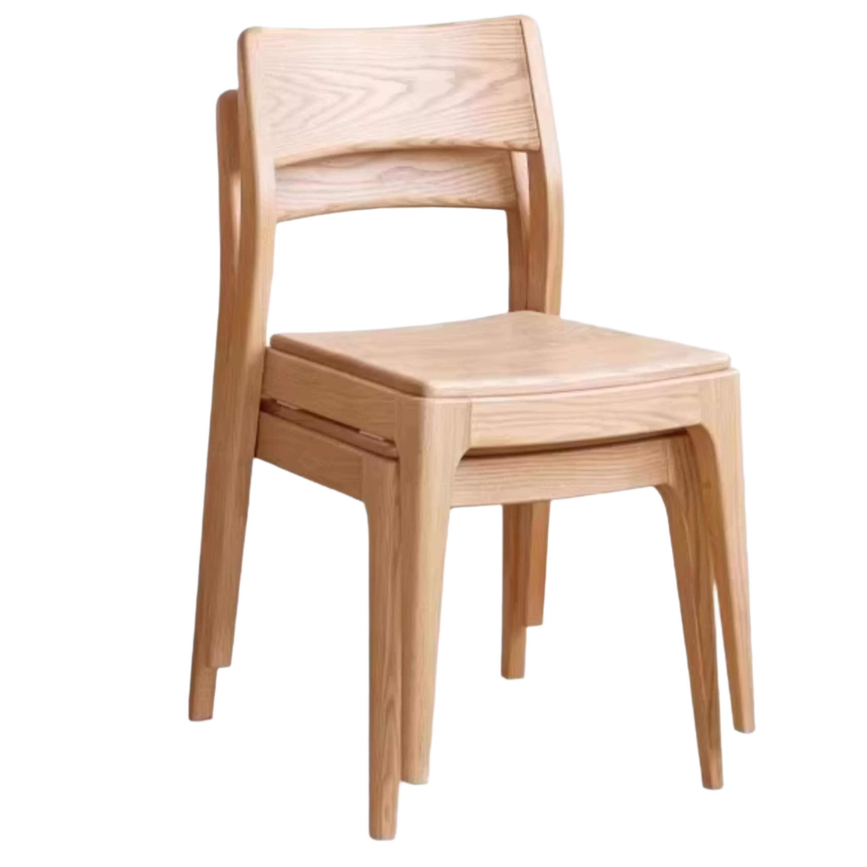 Rubberwood, Oak, Ash Solid Wood Stacking Dining Chair