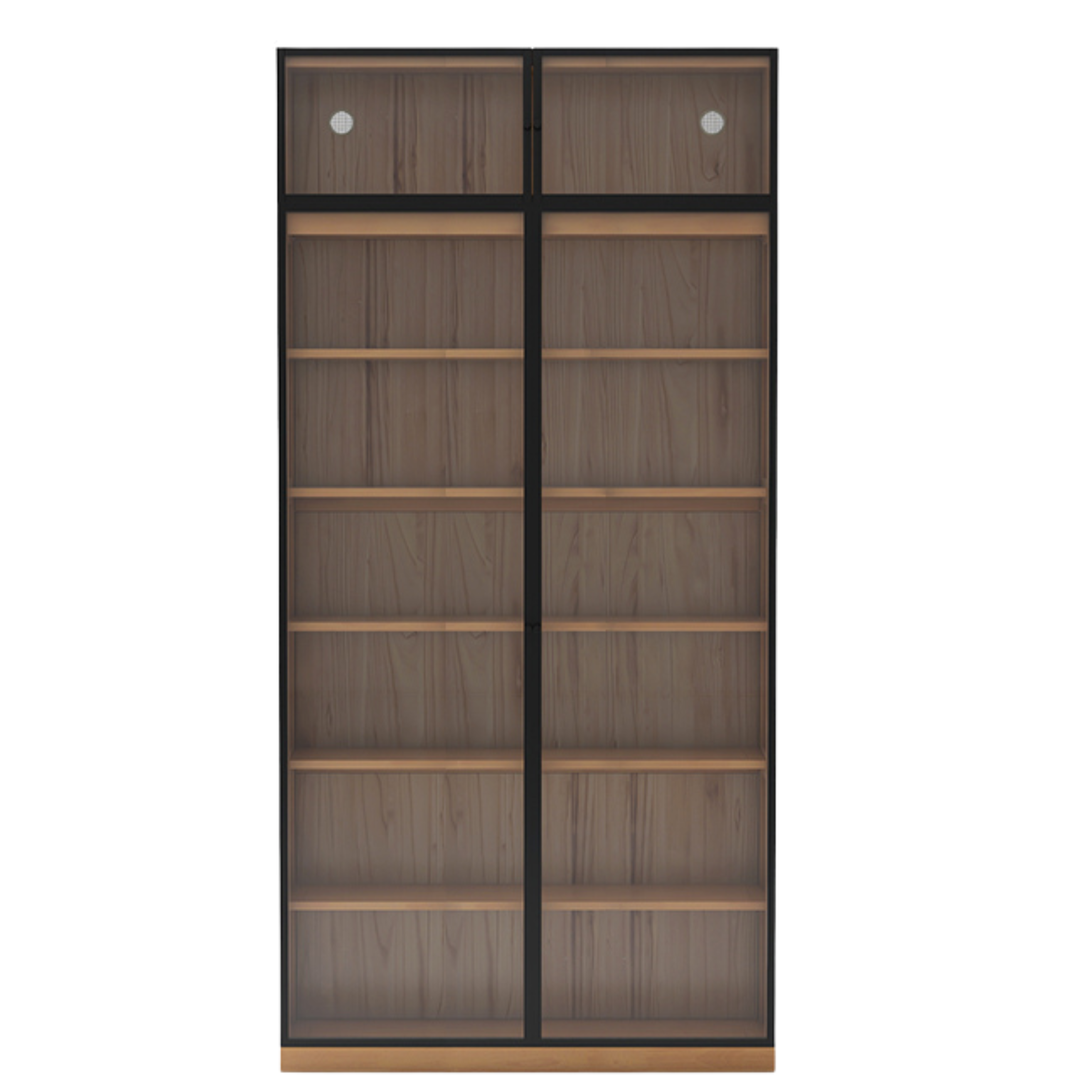Oak, Solid Rubberwood Modern Bookcase Storage